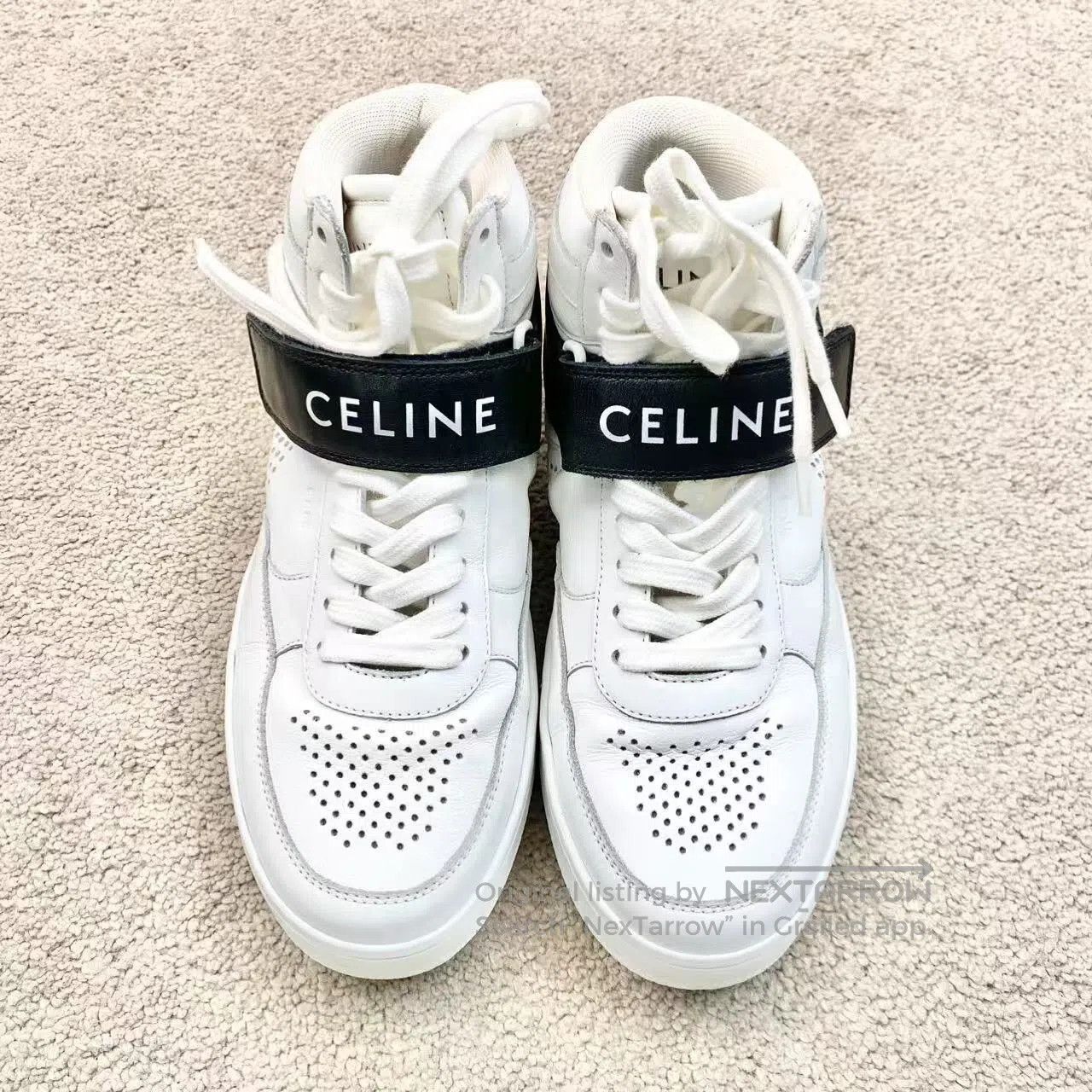 Celine Celine Velcro high-top white shoes| Size US 5.5 / IT 35.5 - 2 Thumbnail