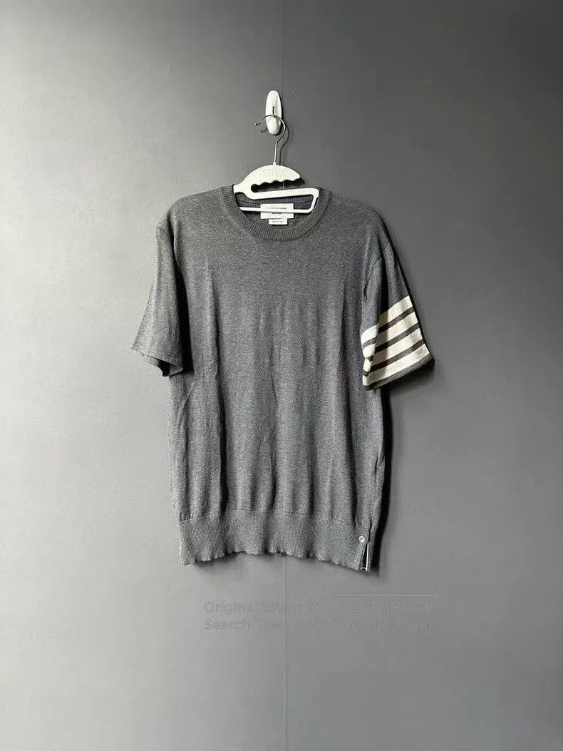 Thom Browne Thom Browne Gray Knit Sweater Size US L / EU 52-54 / 3 - 1 Thumbnail