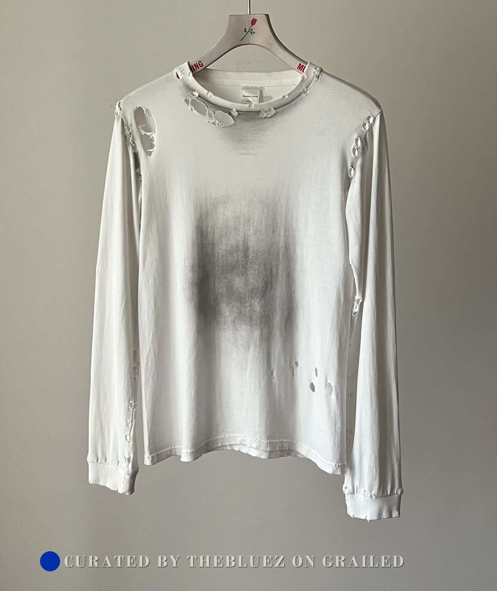 NUMBER (N)INE 02ss 復刻 ダメージカットソー 爪痕 Number (N)ine Number (N)ine Destroyed Longsleeve - SS02 “Modern