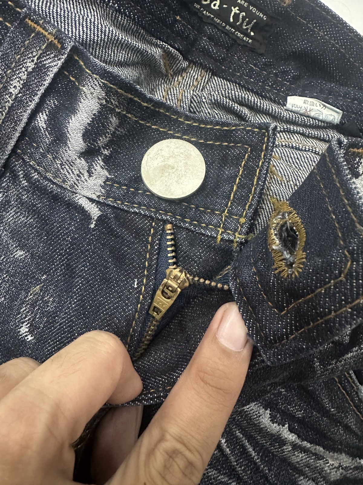 Japanese Brand Japanese BA-TSU Paint Splitter Jeans Size US 30 / EU 46 - 10 Thumbnail