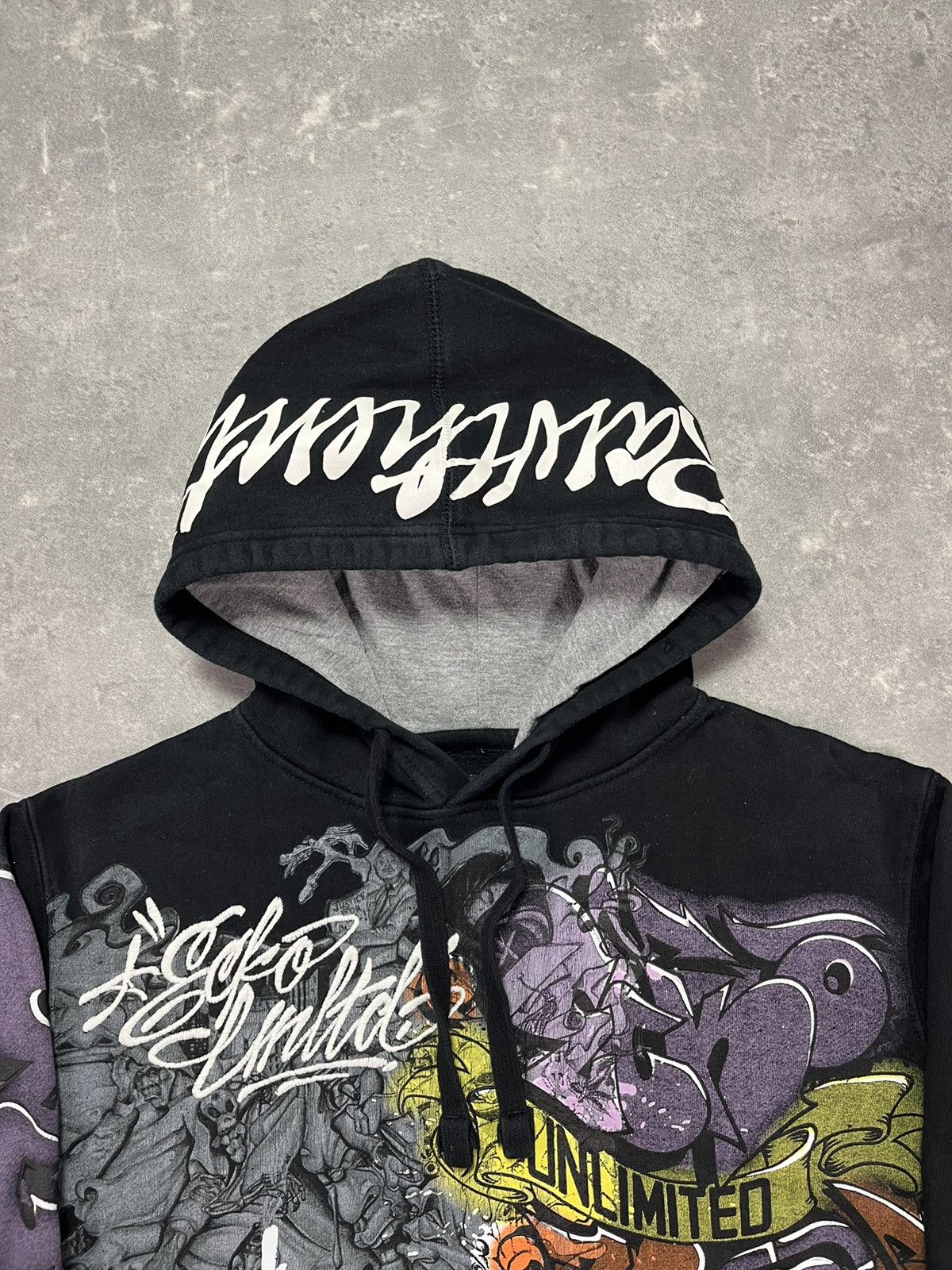 Ecko Unltd. Ecko Unltd. Printed Grafitti Hoodie M L Baggy Rare Size US M / EU 48-50 / 2 - 8 Thumbnail