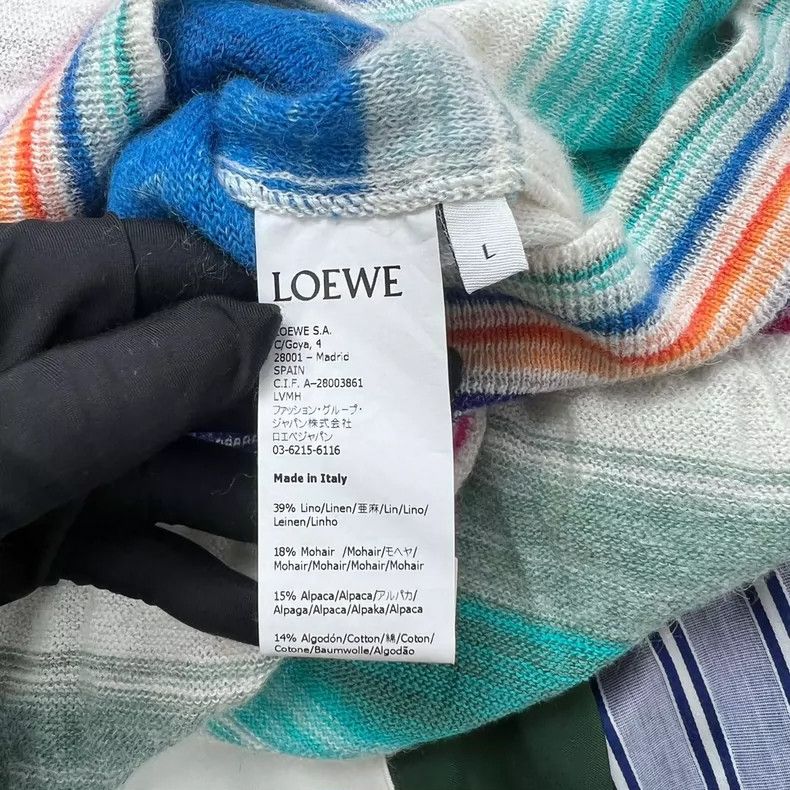 Loewe Loewe Sweater with rainbow color blocks Size L / US 10 / IT 46 - 6 Thumbnail