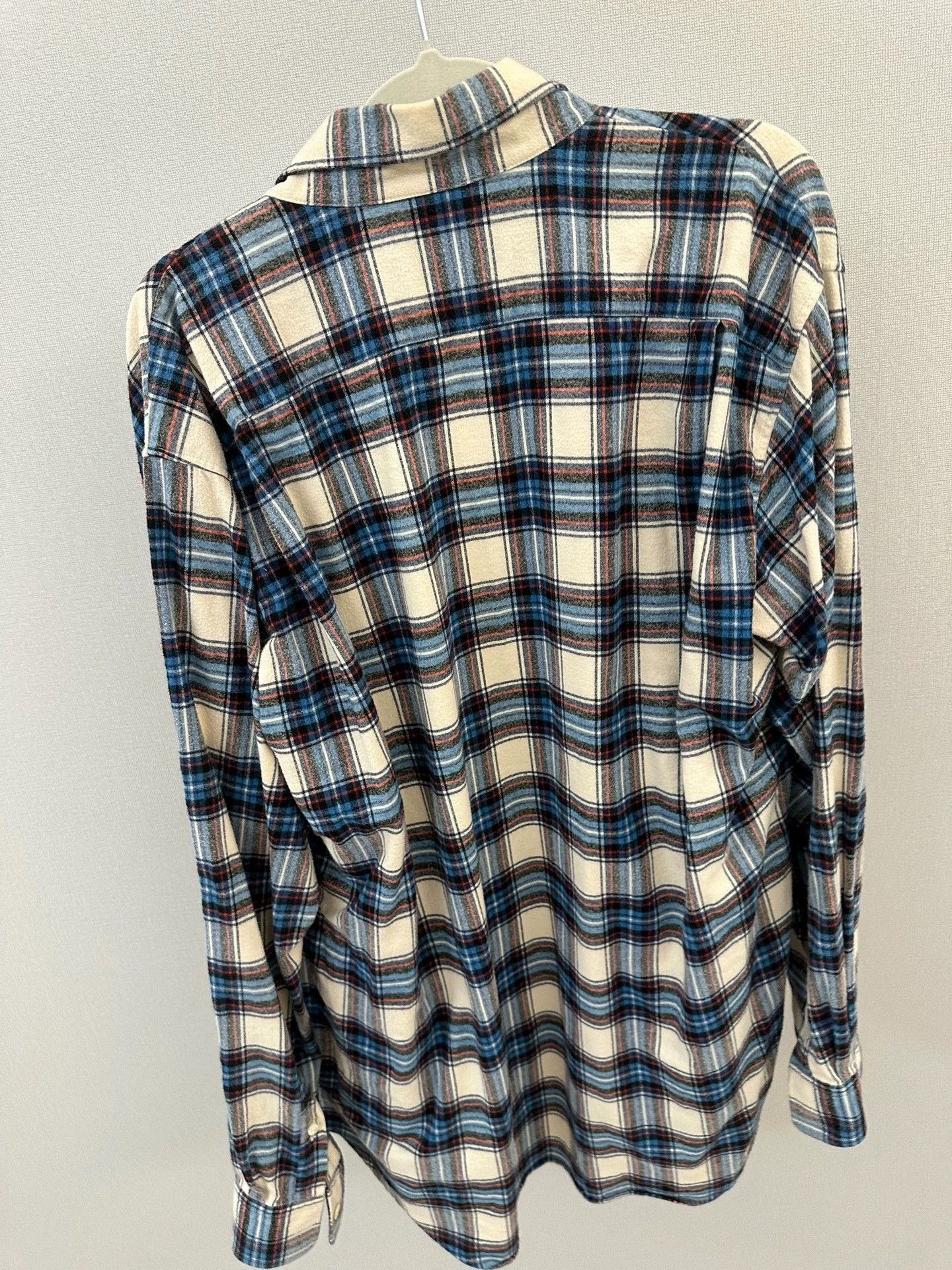 Balenciaga Balenciaga 17ss Flannel Shirt Blue Clean Kanye 39 M Size US M / EU 48-50 / 2 - 2 Thumbnail