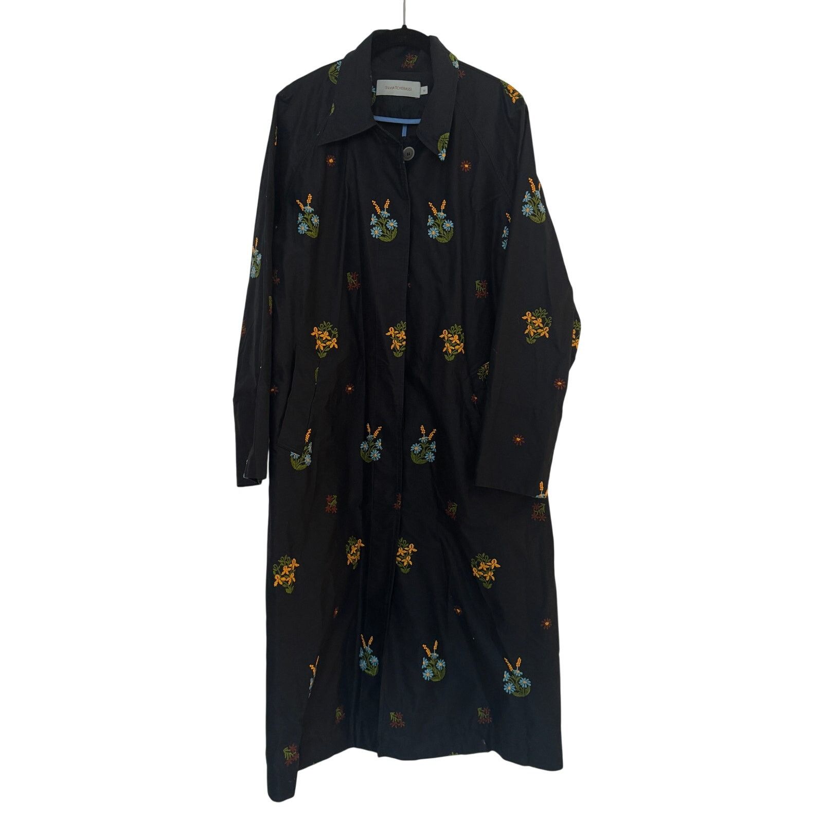 Other Silvia Tcherassi Floral-Embroidered Mid Trench Coat Size M / US 6-8 / IT 42-44 - 1 Thumbnail