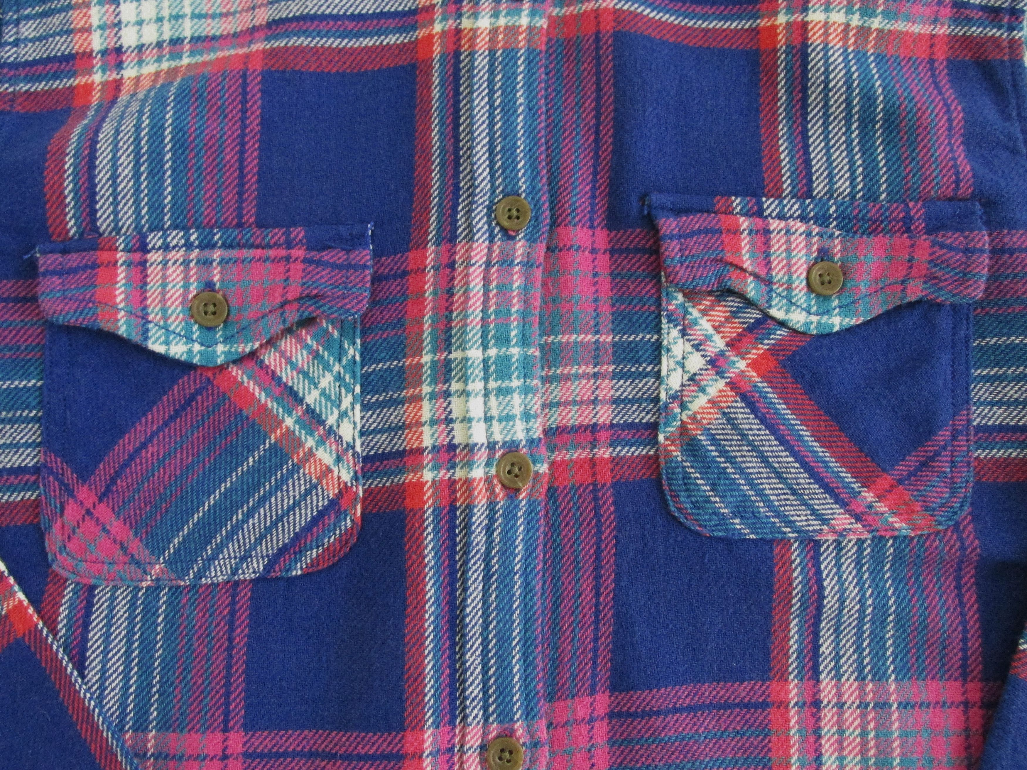 American Eagle Outfitters American Eagle Women's Cotton Flannel Shirt Size Large Size L / US 10 / IT 46 - 3 Thumbnail