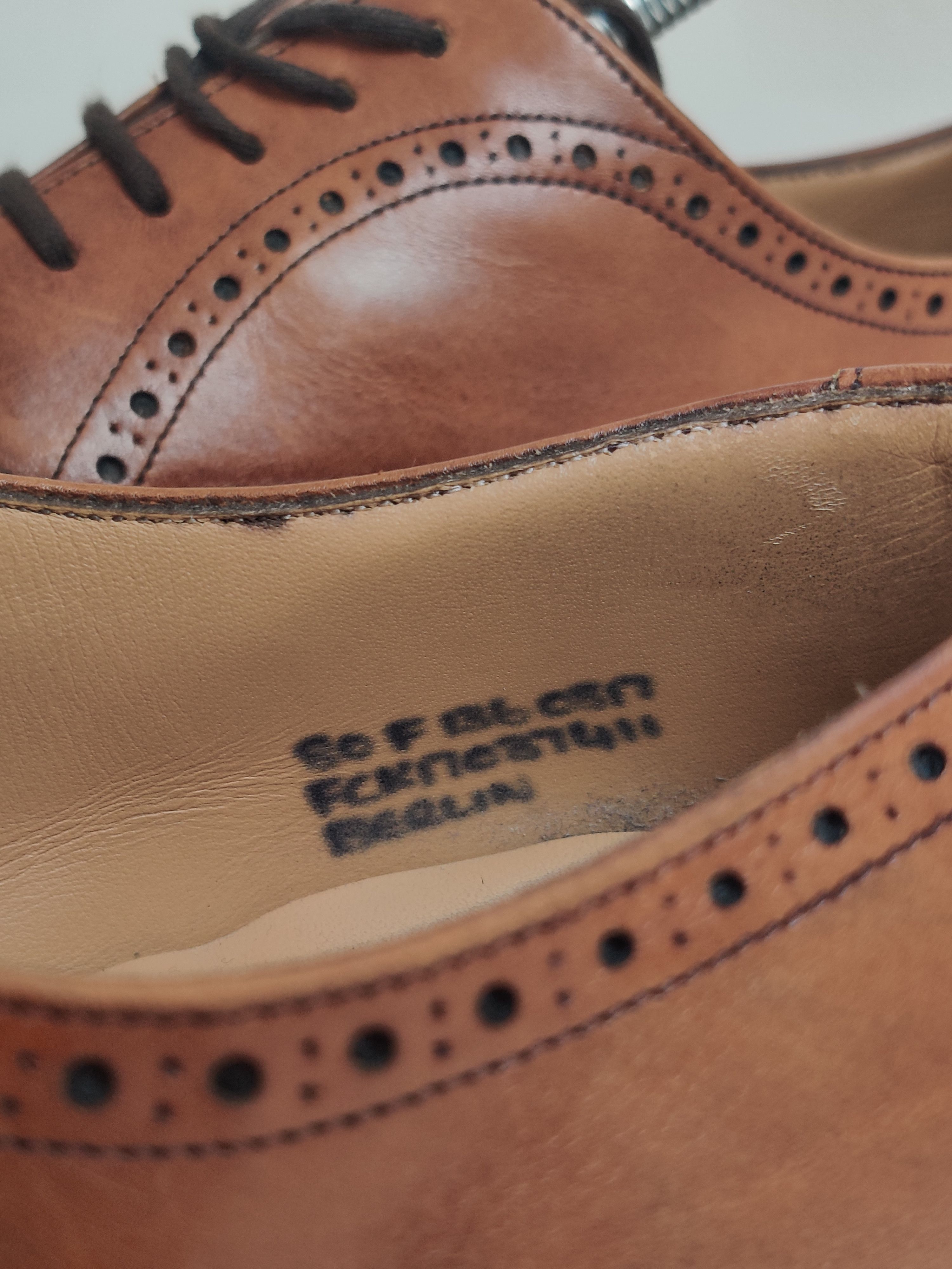 Church's Churchs Brown Leather Oxford Brogue Shoes Men's UK 8 Size US 9 / EU 42 - 6 Thumbnail