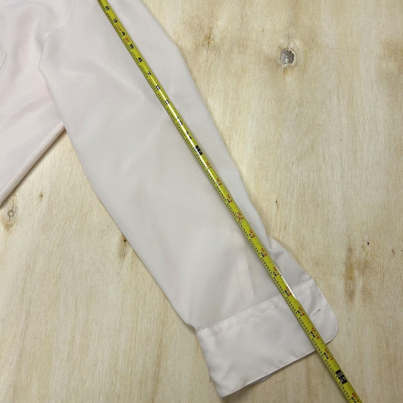 Vintage VINTAGE Montgomery Ward Dress Shirt Mens 16 32/33 White Image Of Silk 70s Size 42R - 6 Thumbnail