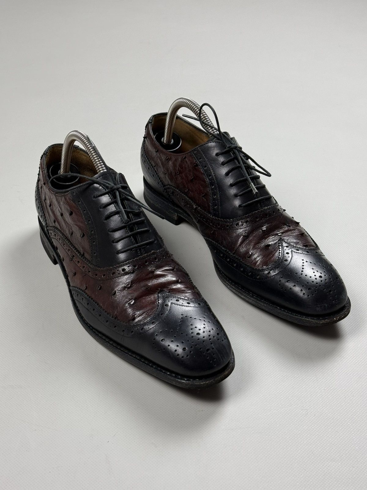 Salvatore Ferragamo Salvatore Ferragamo Ostrich Leather Oxford Dress Shoes Boots Size US 7.5 / EU 40-41 - 2 Thumbnail