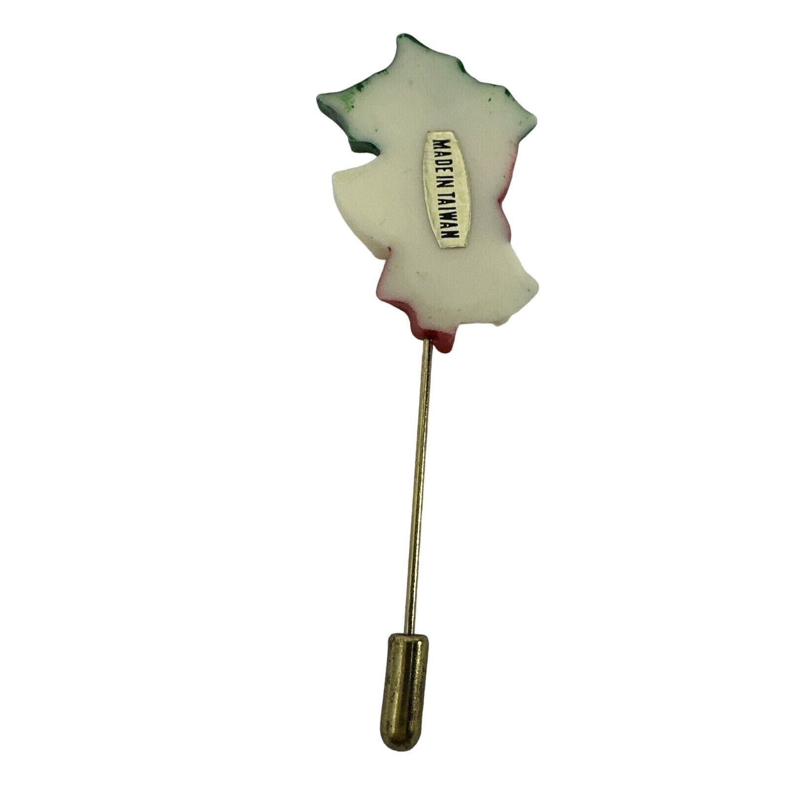Unknown London VTG Christmas White Bells Red Ribbon Holly Leaves Stick Pin Size ONE SIZE - 3 Thumbnail