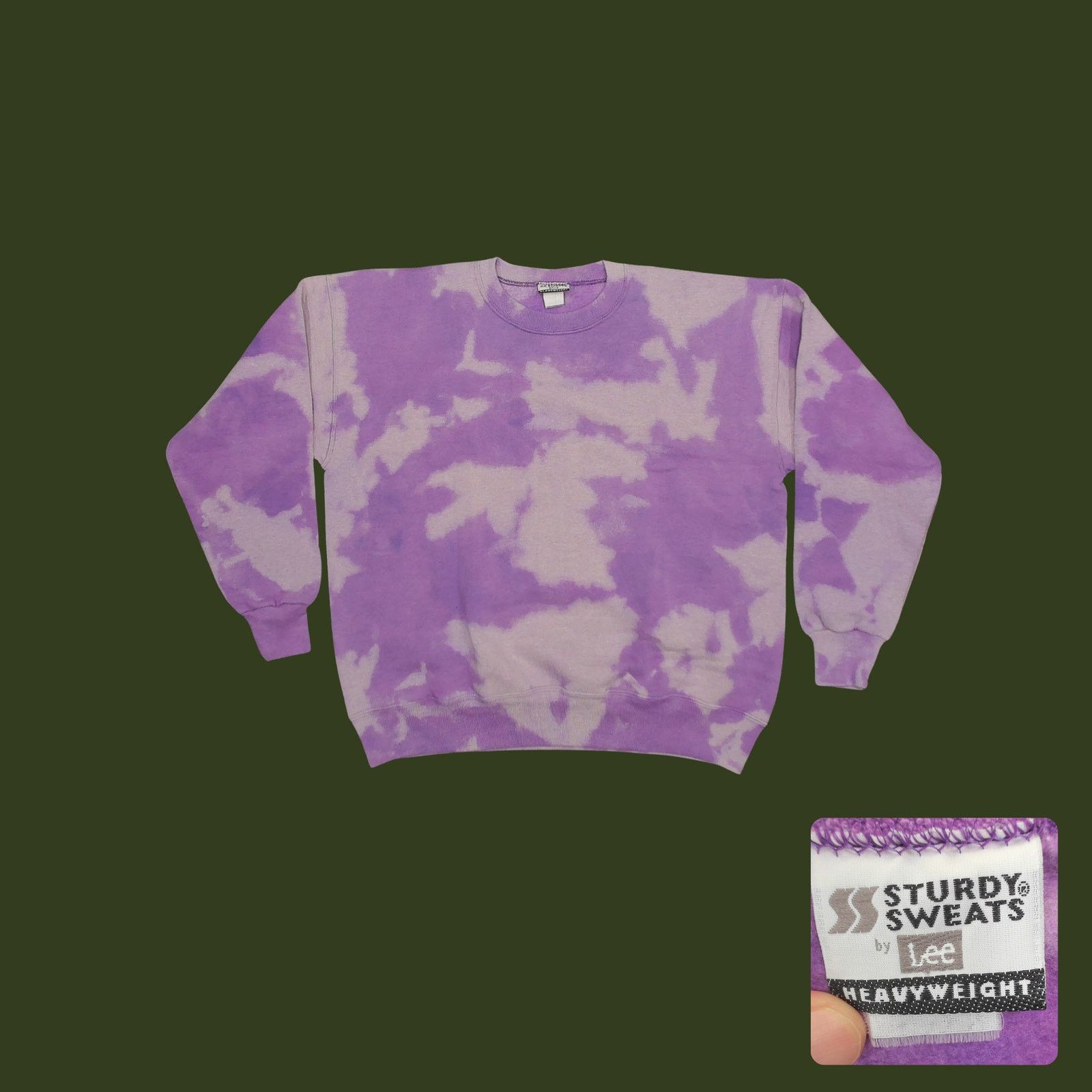 Vintage Lee / Vintage 90s Boxy Custom Bleach Heavyweight Sweatshirt Size XL / US 12-14 / IT 48-50 - 1 Thumbnail