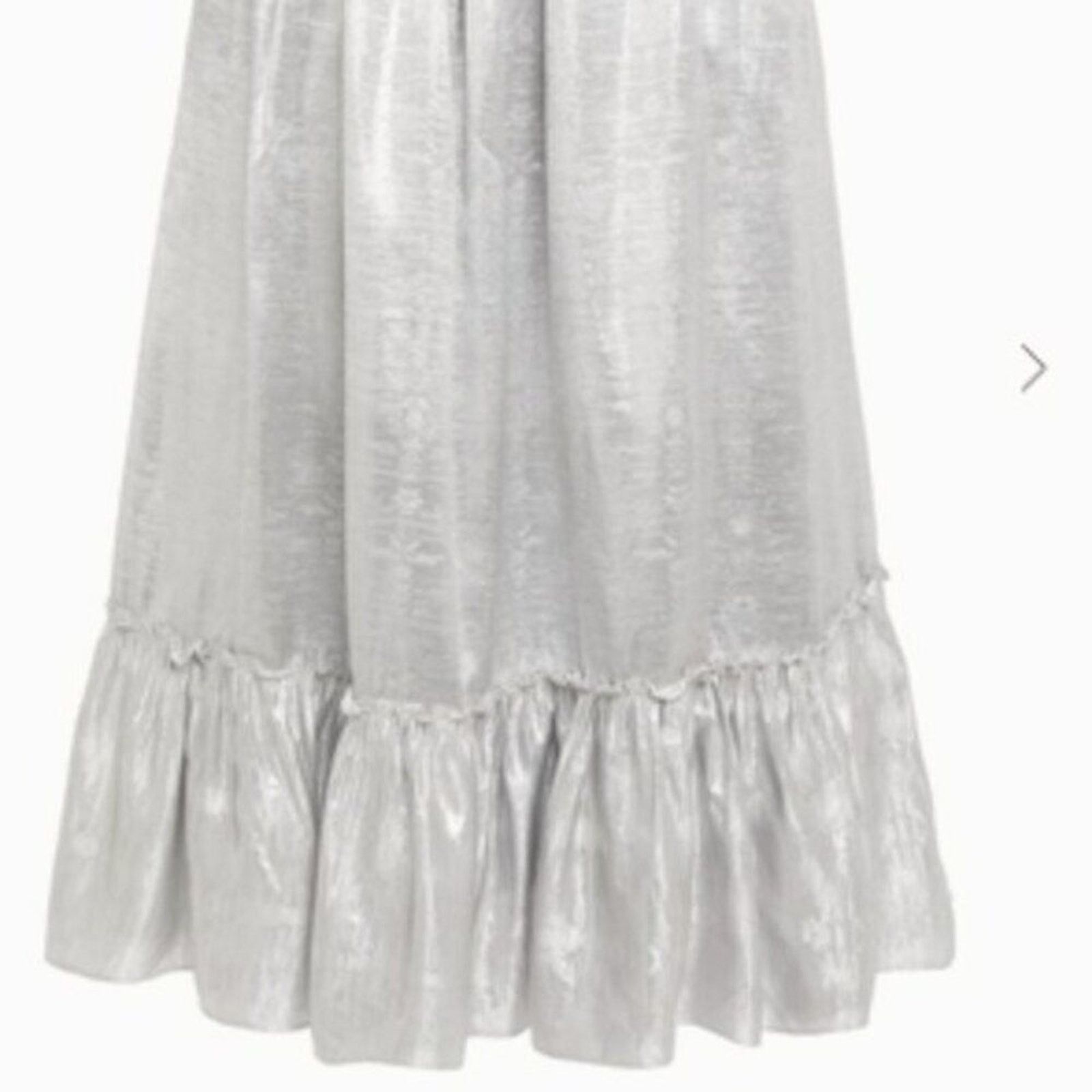 Shrimps Shrimps Pearl bow embellished metallic skirt silver Size 30" / US 8 / IT 44 - 5 Thumbnail
