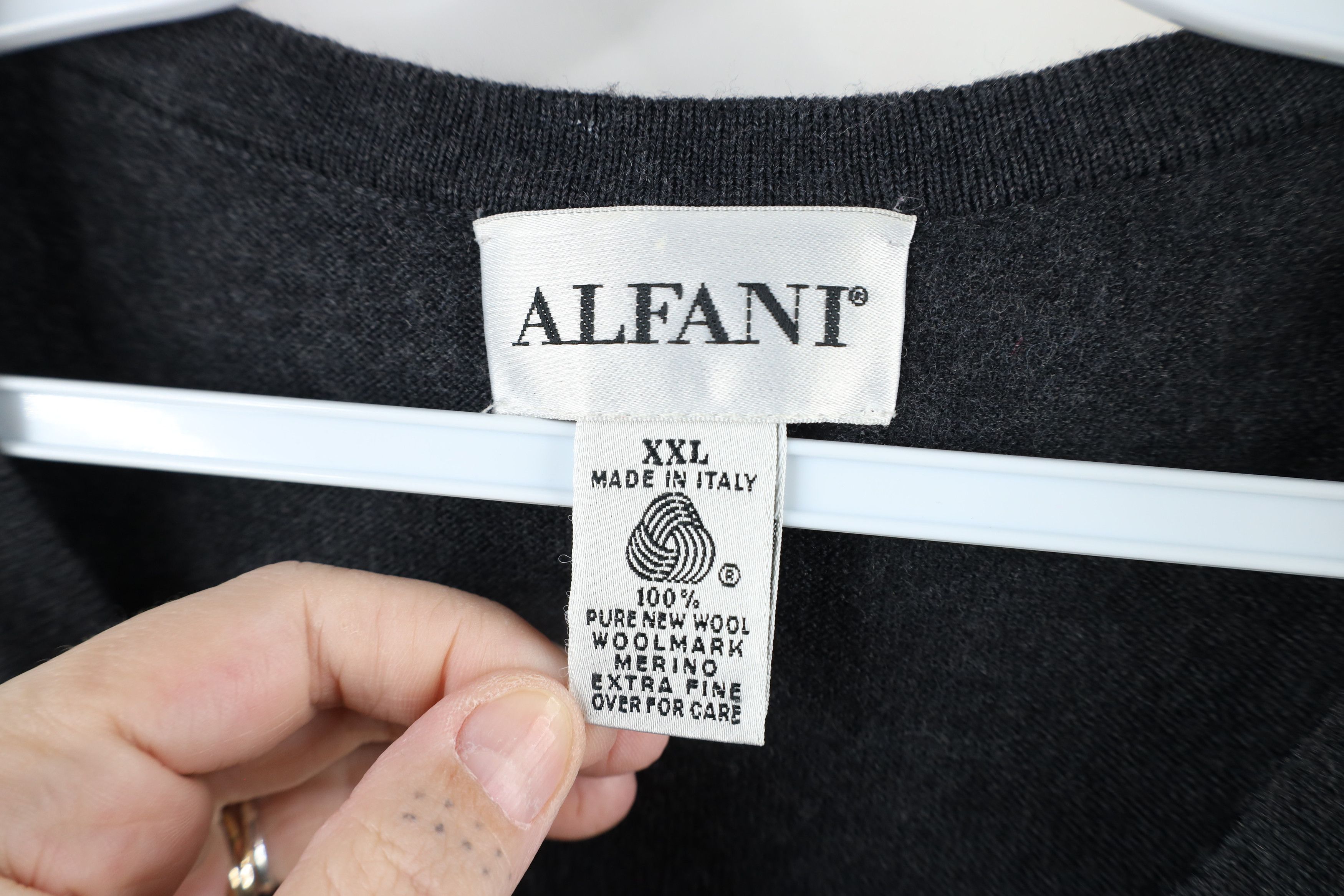 Vintage Vintage 90s Streetwear Wool Knit Sweater Vest Charcoal Gray Size US XXL / EU 58 / 5 - 4 Thumbnail