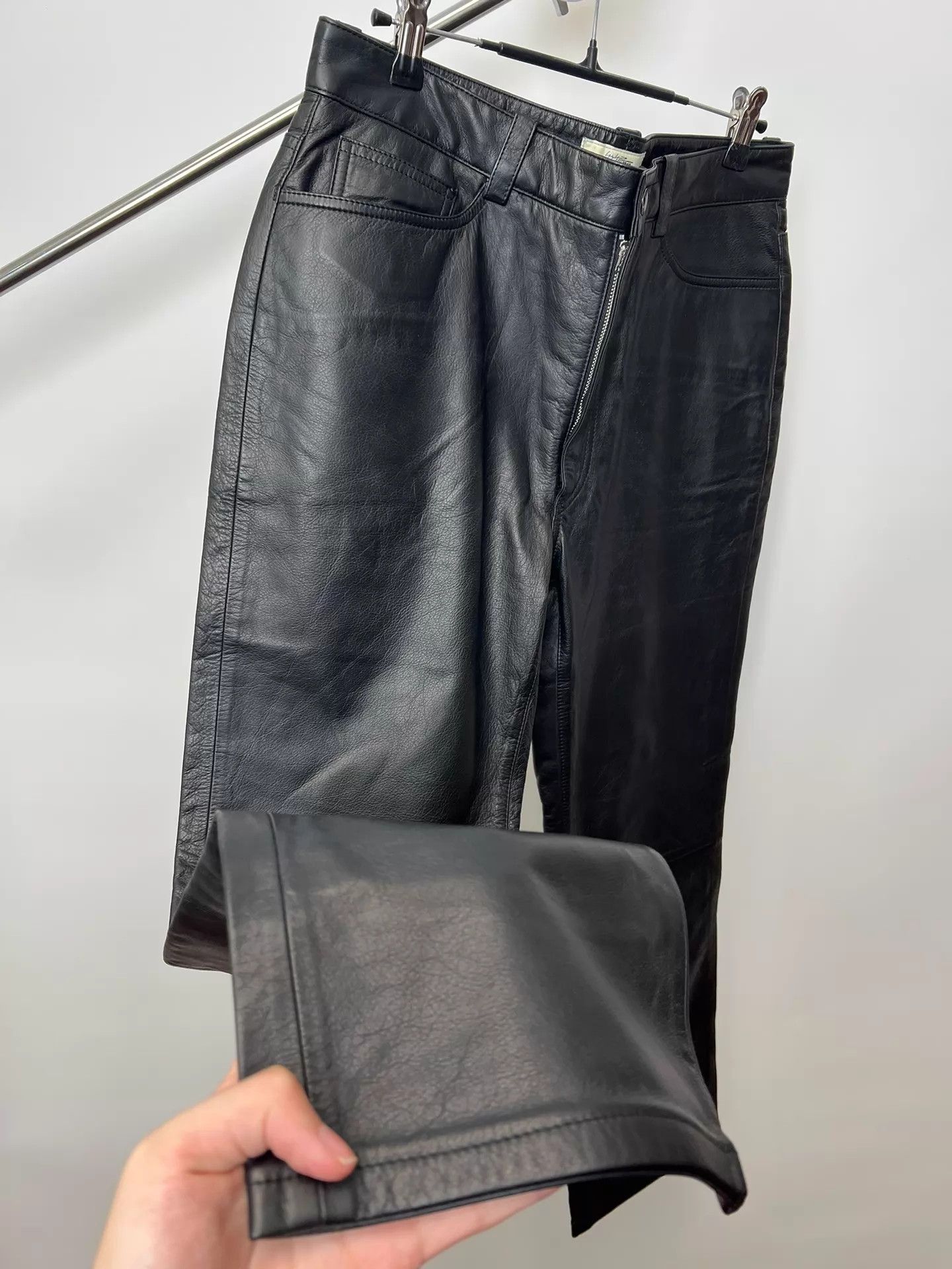 Yohji Yamamoto Yohji Yamamoto aar cowhide leather pants Size US 38 / EU 54 - 4 Thumbnail