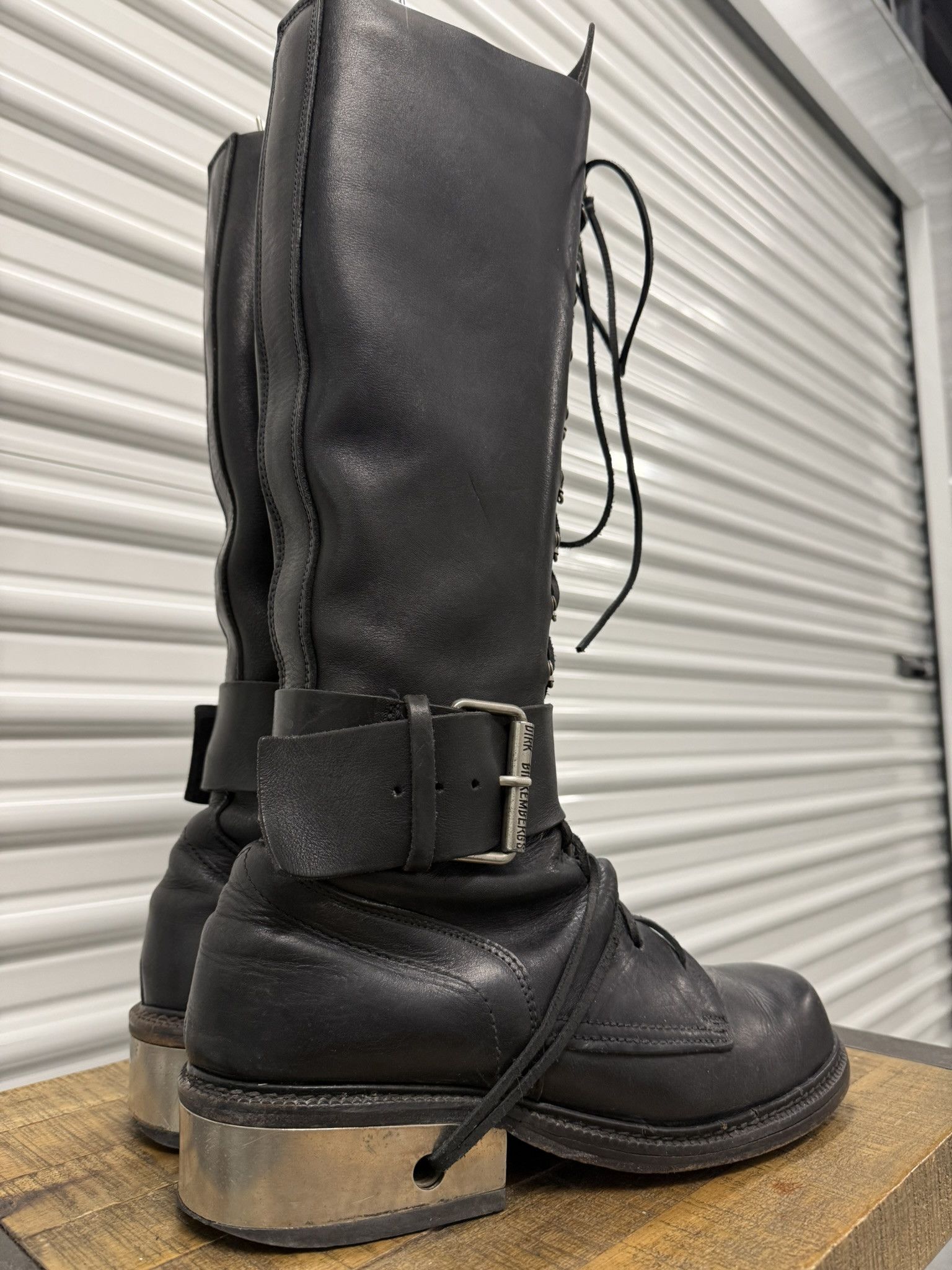 Dirk Bikkembergs Dirk Bikkembergs knee-high buckled Metal Heels Size US 12 / EU 45 - 4 Thumbnail