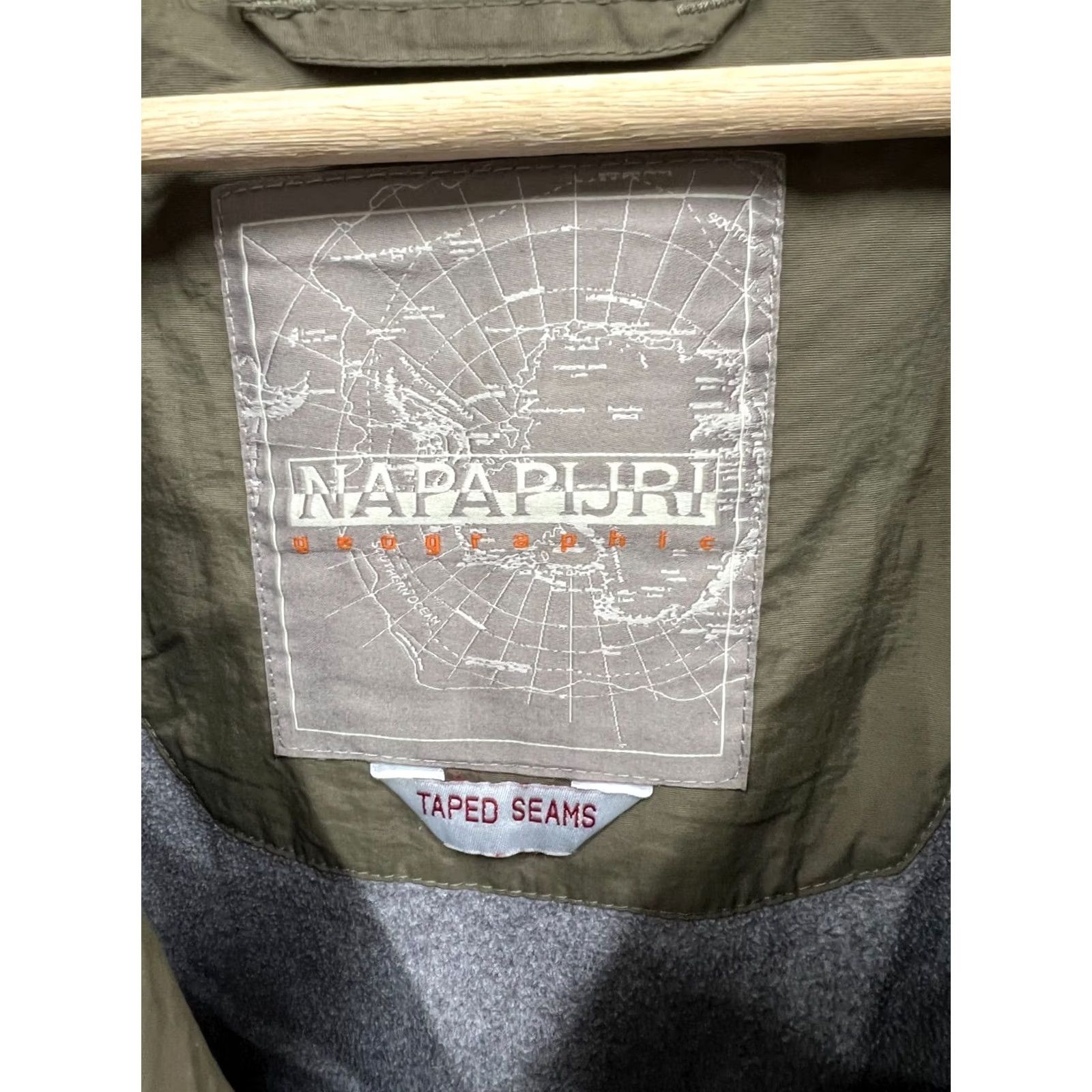 Napapijri Napapijri Jacket Anorak Shirt Men S Dark beige Fleece Lined Zip Logo Vintage No Size US S / EU 44-46 / 1 - 5 Thumbnail