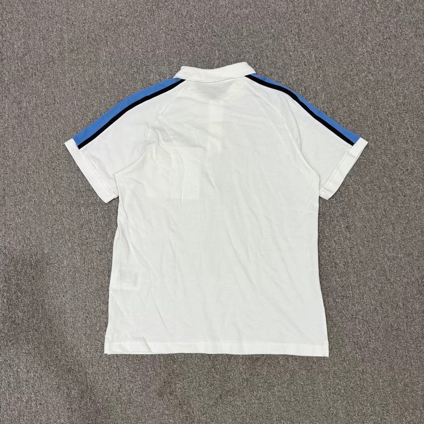Prada Prada White Blue Colorblock Short Sleeve Polo M Size US M / EU 48-50 / 2 - 2 Thumbnail