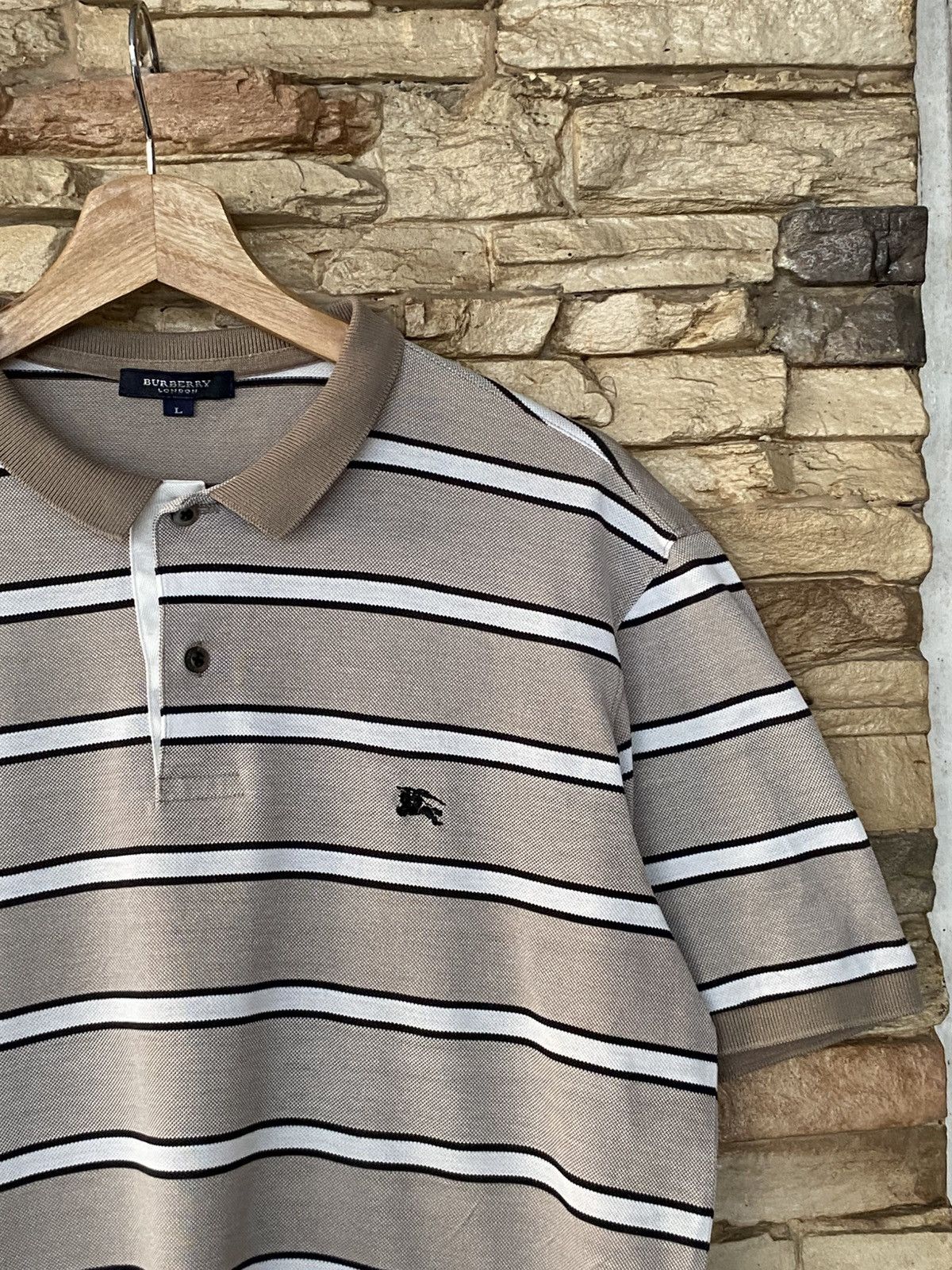 Burberry Vintage Burberry London Stripes Polo Shirt Size US M / EU 48-50 / 2 - 2 Thumbnail