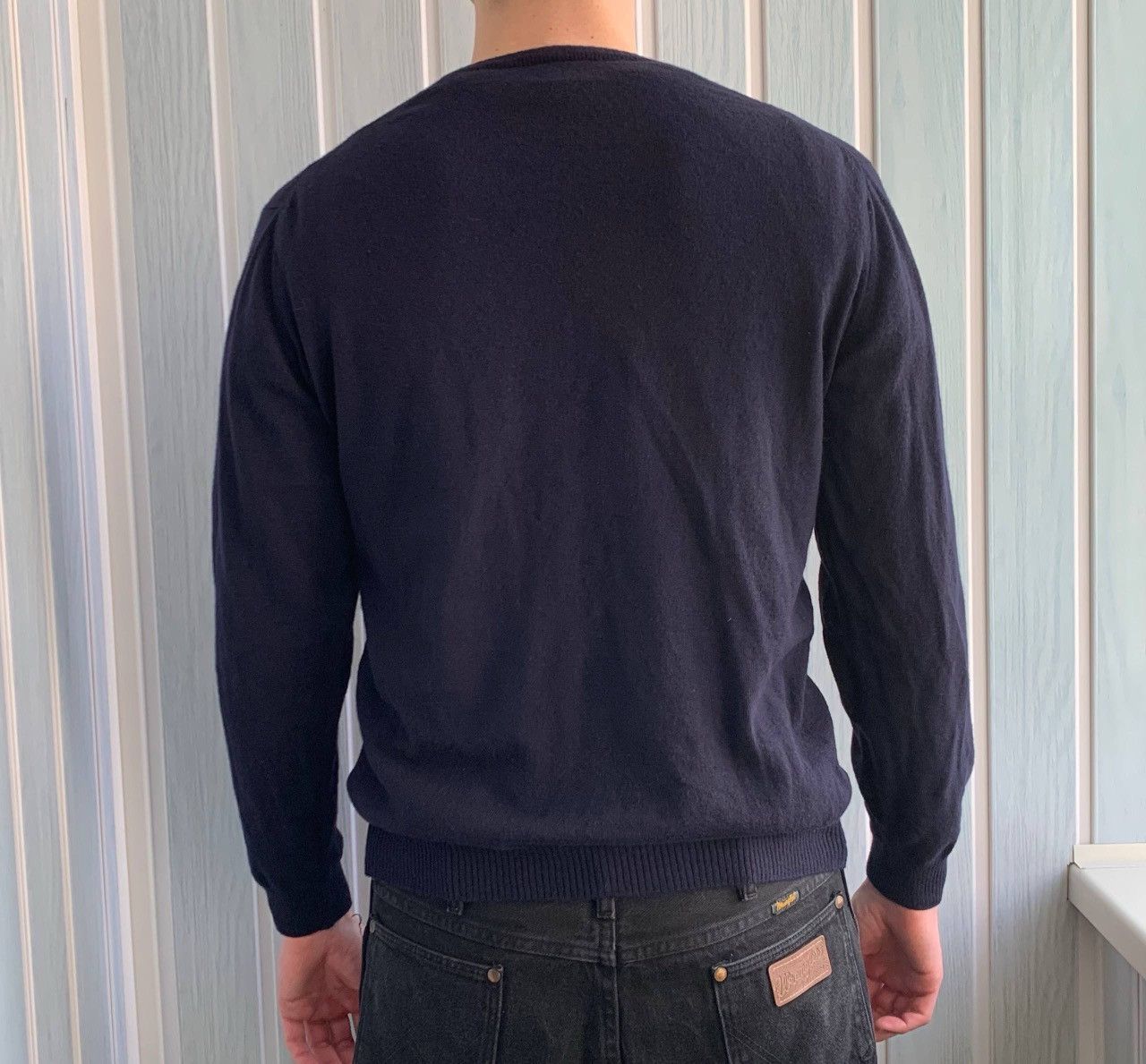 Lacoste Vintage Lacoste Men Navy Wool Knit Classic Sweater Size US M / EU 48-50 / 2 - 3 Thumbnail