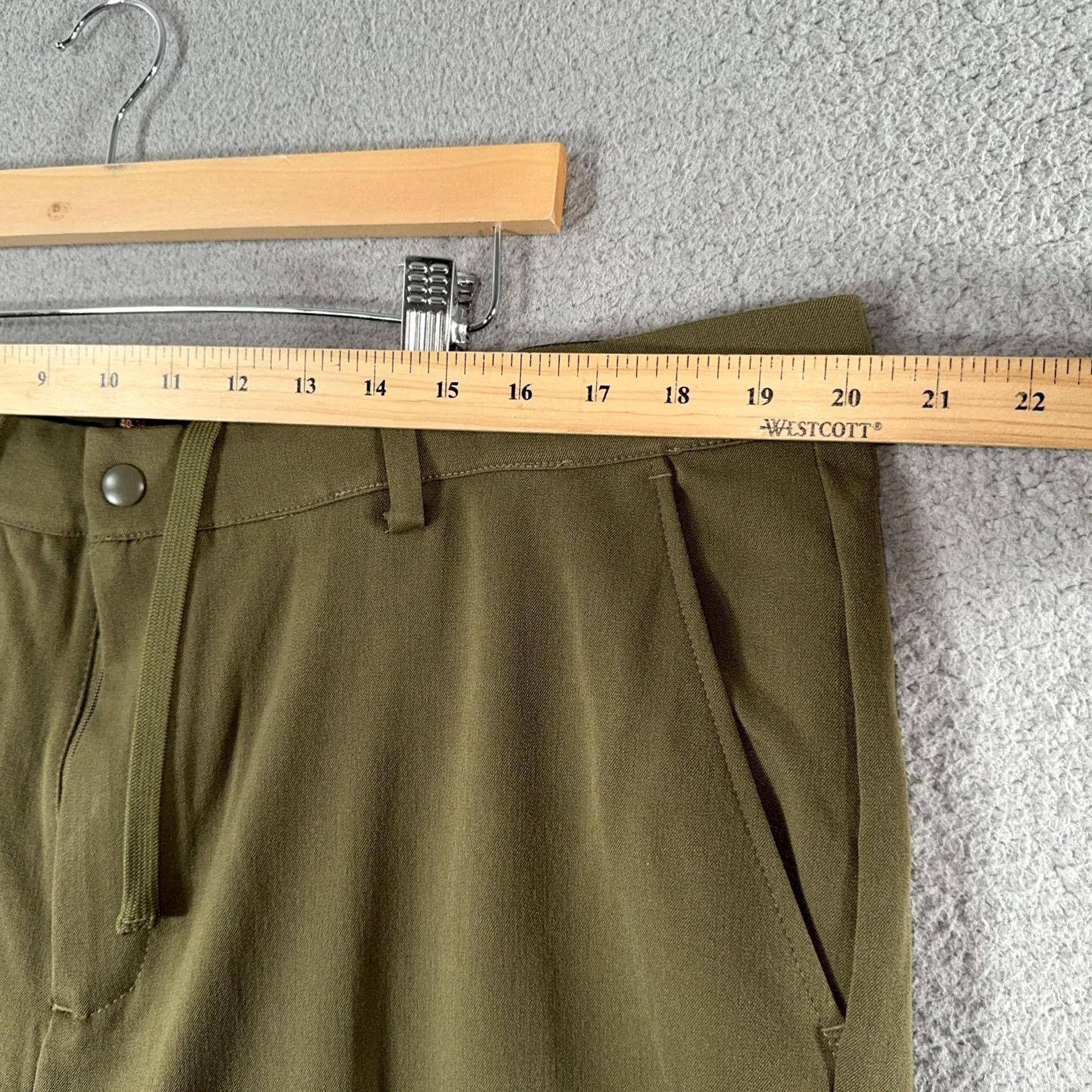 Quince Quince Mens Ultra-Stretch 24/7 Smart Chino Pants Olive Green 40x34 Chino Pants Regular Tapered Front Zip Fly Pockets Belted Business Casual Size US 40 / EU 56 - 6 Thumbnail
