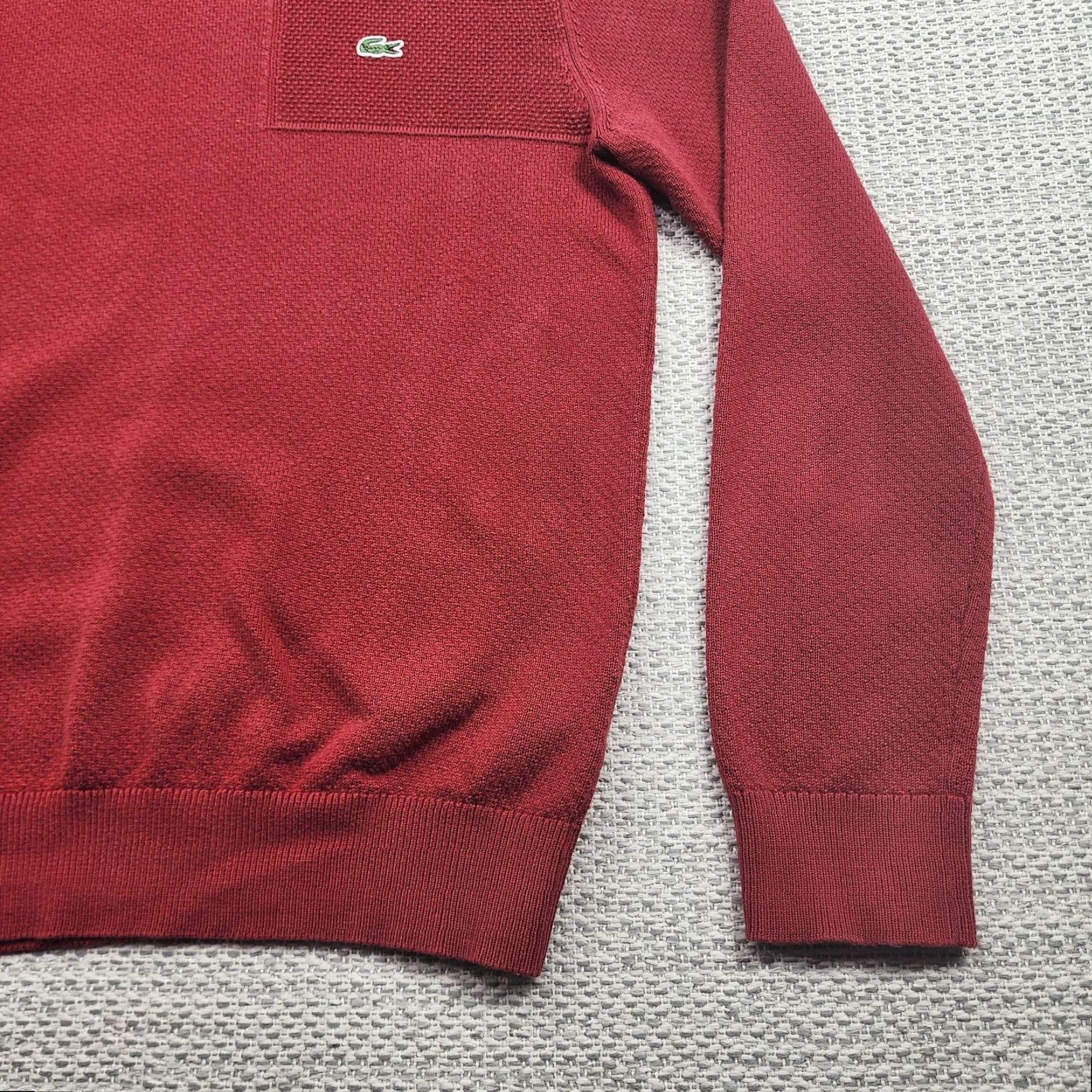 Lacoste Lacoste Sweater Mens XS Red Crewneck Pullover Knit Chest Pocket Logo Size US XS / EU 42 / 0 - 2 Thumbnail