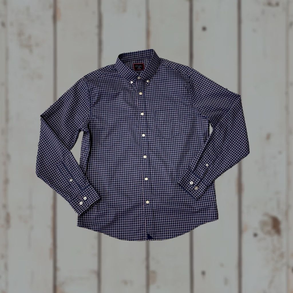 UNTUCKit UNTUCKit Shirt Mens L Blue Red Plaid Slim Fit Salice Button Down Long Sleeve Size US XXL / EU 58 / 5 - 1 Thumbnail
