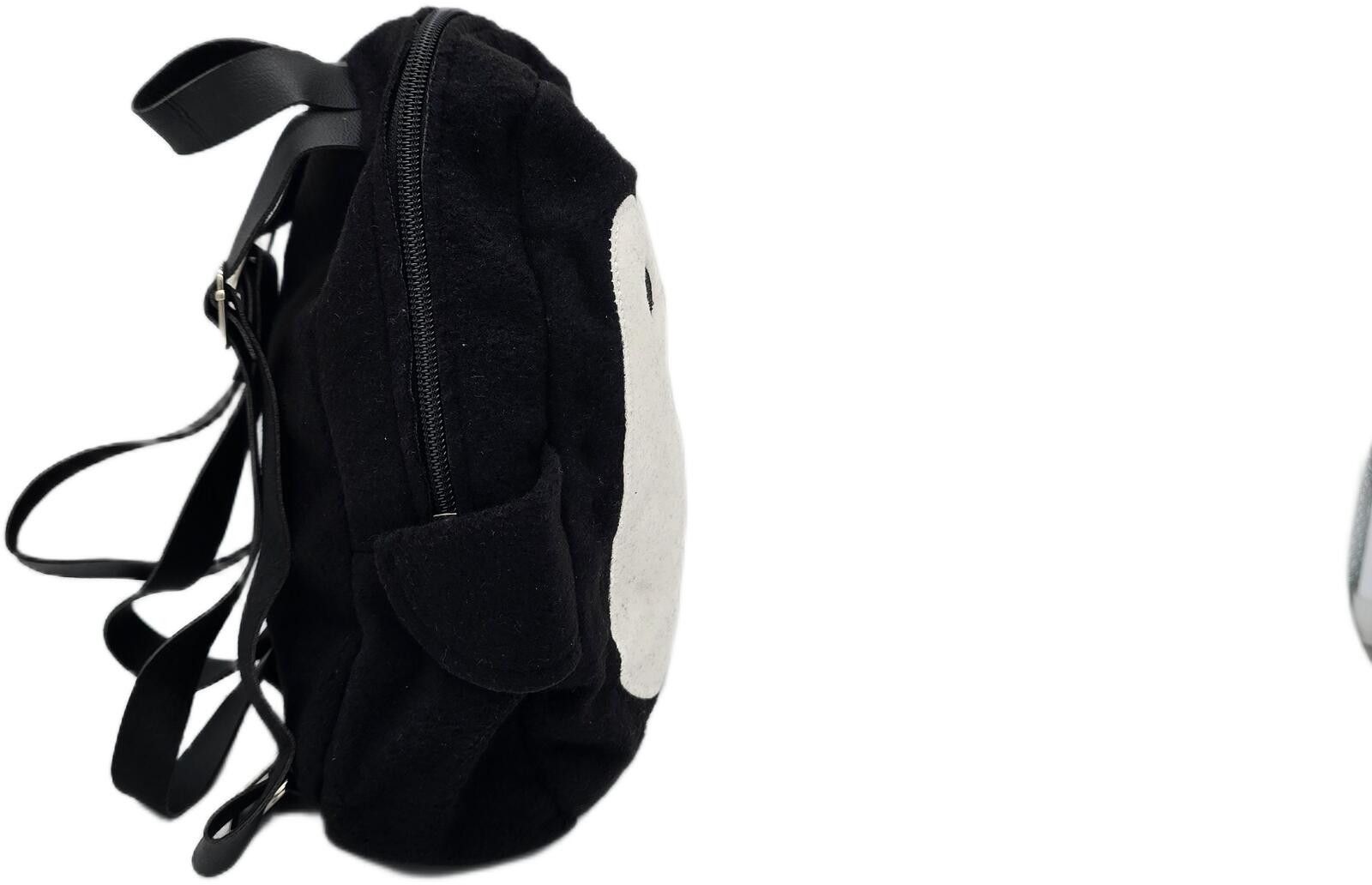 Unknown London Cute Penguin Design Black Backpack with Adjustable Straps Size ONE SIZE - 3 Thumbnail