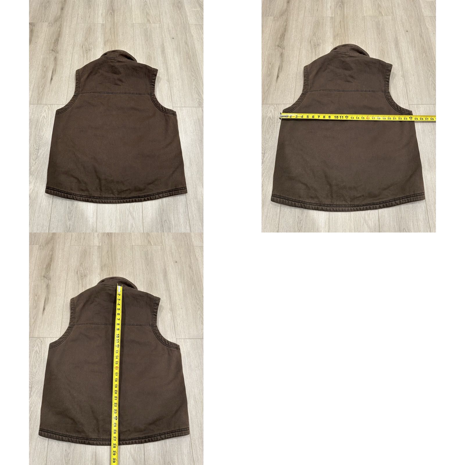 Vintage VINTAGE Woolrich Vest Canvas Brown Large Mens Full Zip Lined Fleece Pockets Casual Workwear Outdoor Western Hunting Utility Size US L / EU 52-54 / 3 - 8 Thumbnail