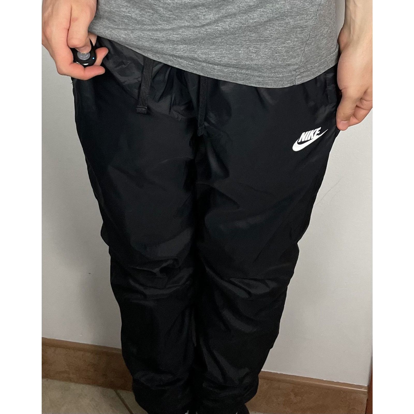 Nike Nike Men's Black Swoosh Pockets High-Rise Track Pants Small Size US 30 / EU 46 - 2 Thumbnail