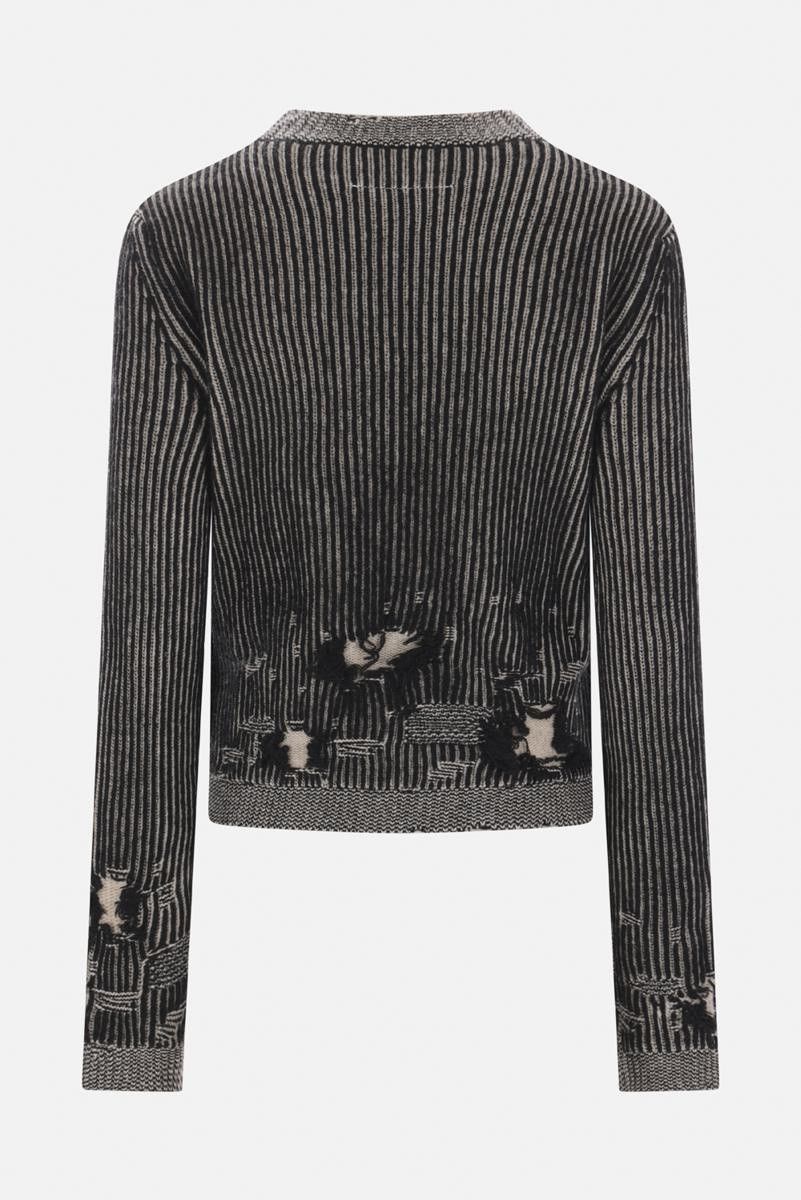 Maison Margiela oc11z0925 Sweater in Black/Beige Size S / US 4 / IT 40 - 2 Thumbnail