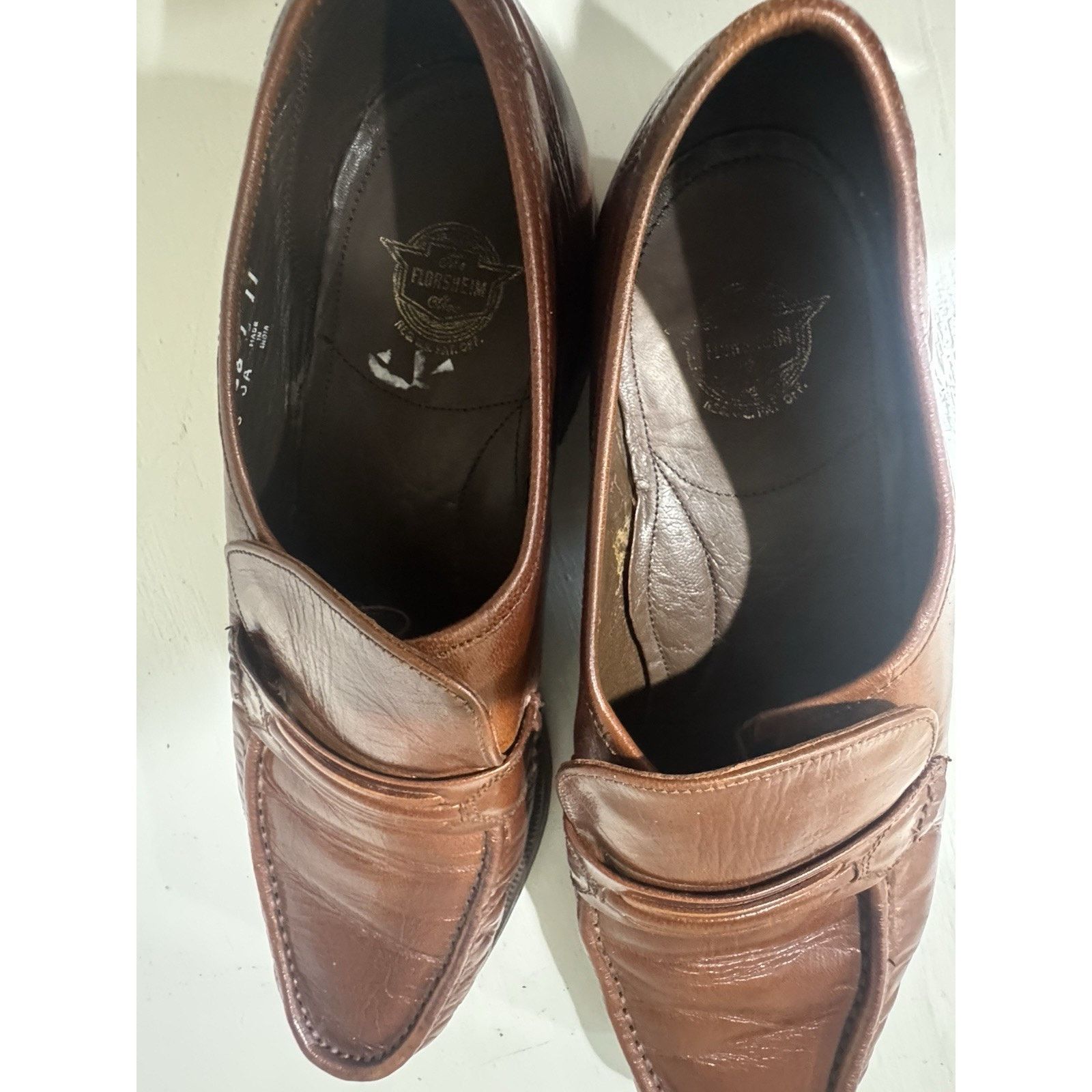 Florsheim Vintage Florsheim Dress Loafers Men’s brown Leather Slip Ons Size US 8.5 / EU 41-42 - 5 Thumbnail