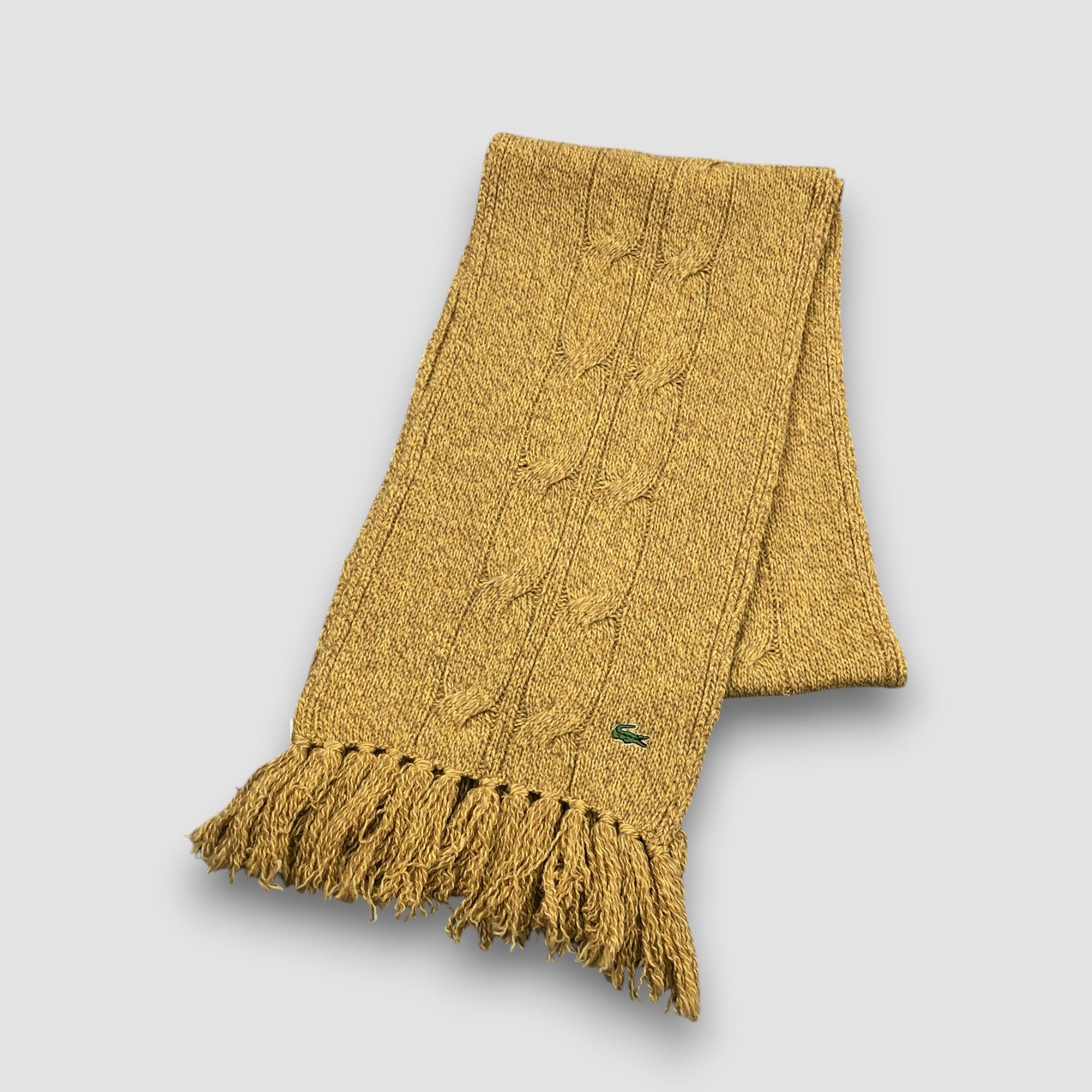Lacoste Vintage Lacoste Scarf Muffler Knit Wool Scarves Size ONE SIZE - 3 Thumbnail