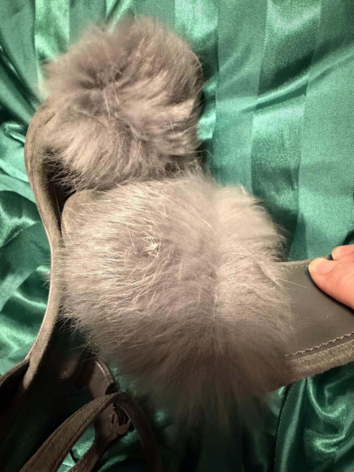 Michael Kors GREY FUR HEELS Michael Kors - RARE COLOR - Real Calf Fur Size US 9.5 / IT 39.5 - 6 Thumbnail
