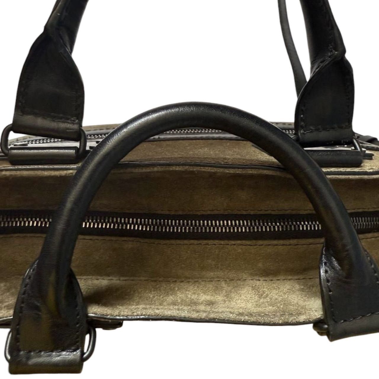 Rag & Bone Rag & Bone Olive Green/Black Suede Leather Bag Purse Size ONE SIZE - 9 Thumbnail
