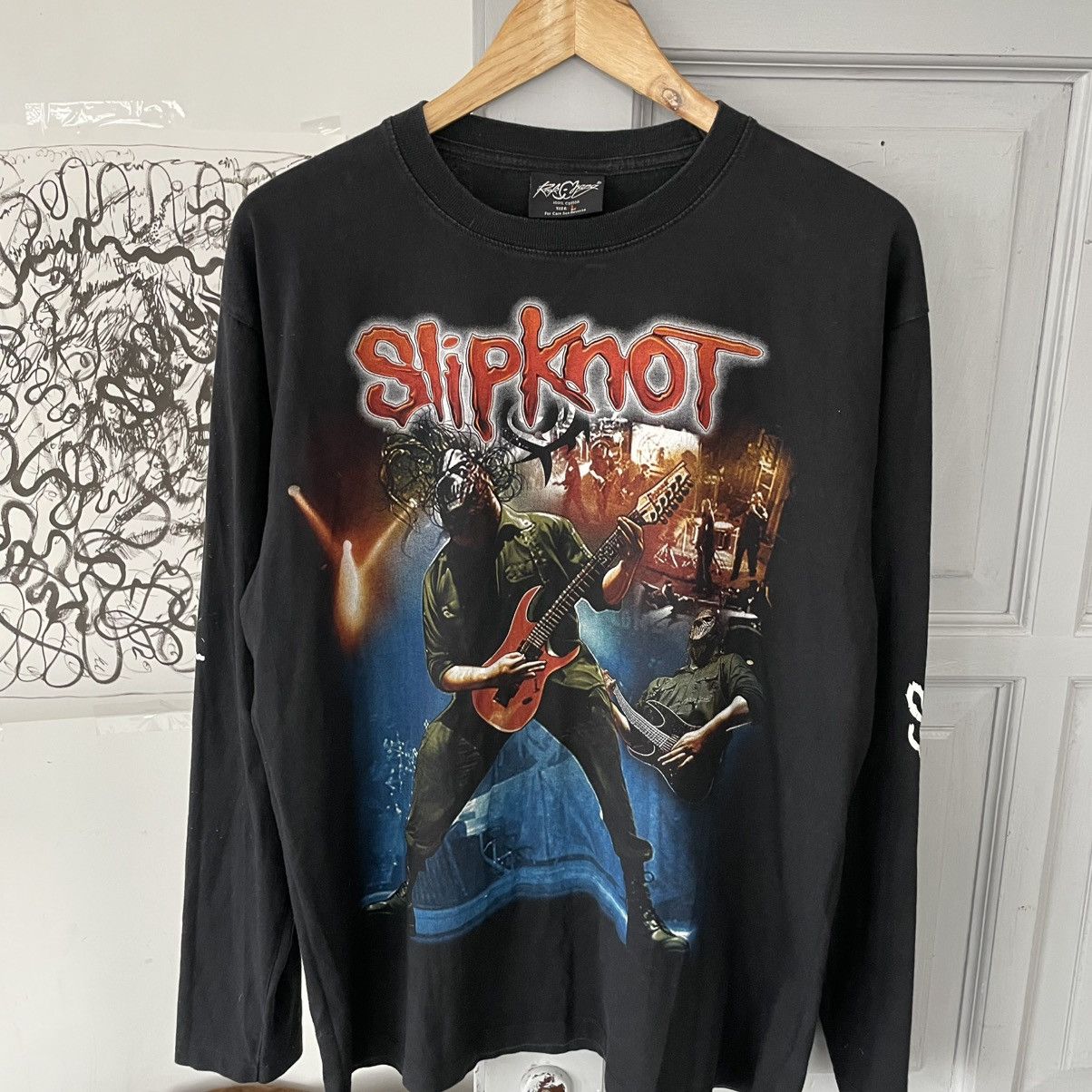 Band Tees × Vintage Vintage 00’s Slipknot Nu Metal Longsleeve T-shirt Y2k Size US L / EU 52-54 / 3 - 7 Thumbnail
