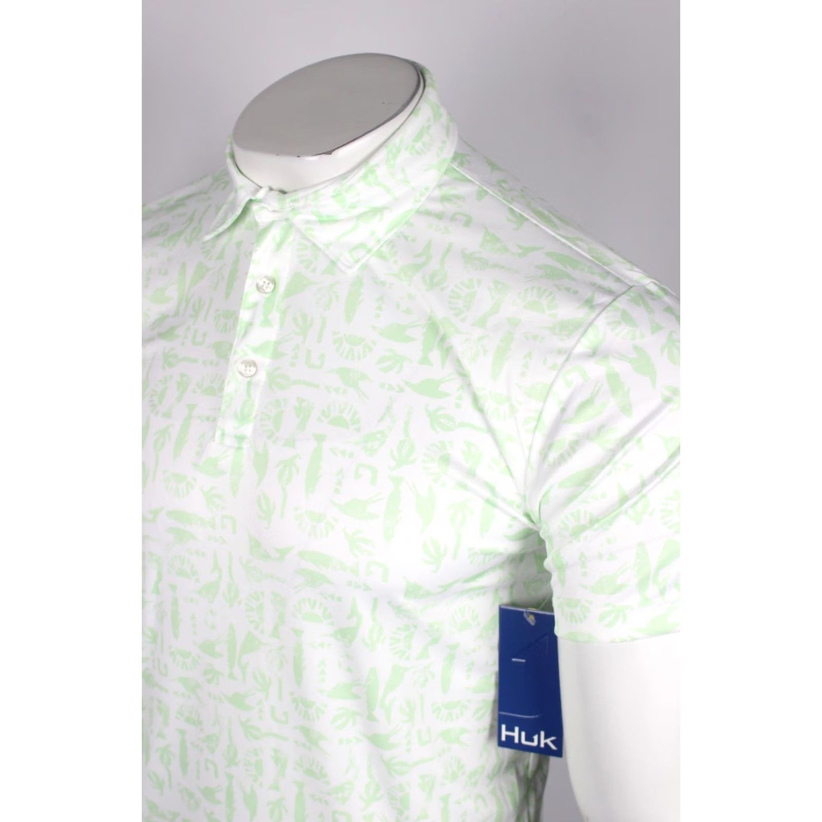 Vintage Huk Fishing Men's Batiki Pursuit Polo Short Sleeve Shirt S Small Green Batiki Pursuit Polo Shirt Green Huk Fishing S Small Men's Polo Shirt Green Size US S / EU 44-46 / 1 - 4 Thumbnail
