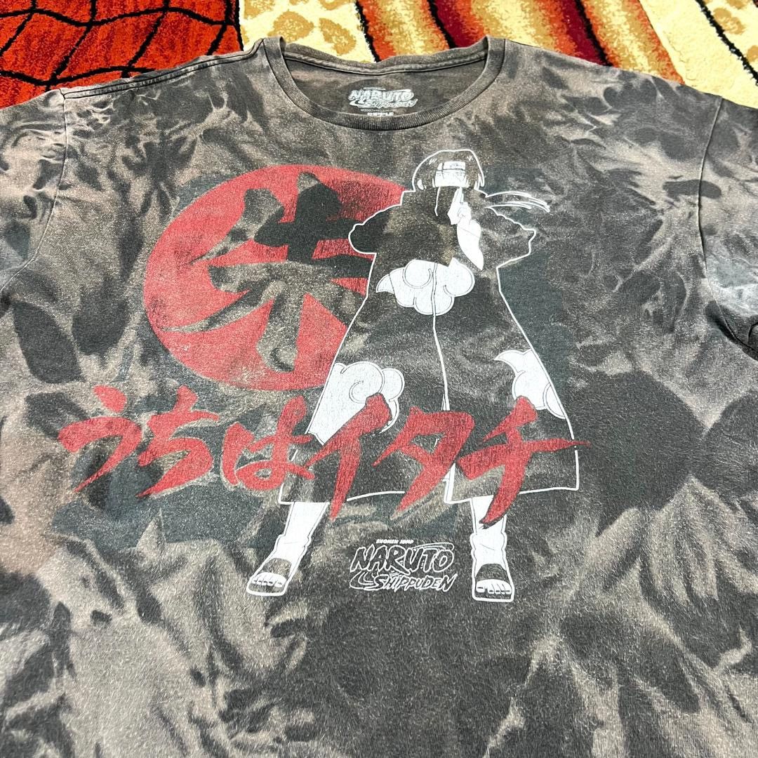 Anime Vintage Thrashed Faded Uchiha Itachi Akatsuki Naruto T Shirt Size US XL / EU 56 / 4 - 6 Thumbnail