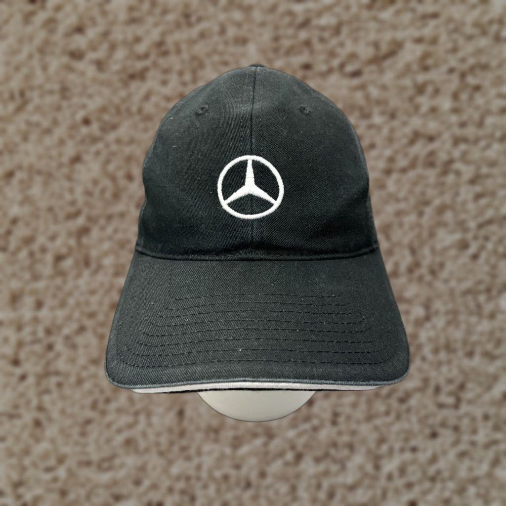 Mercedes-Benz Mercedes-Benz Hat Cap Strap Back Adult One Size Black 100% Cotton Luxury Cars Size ONE SIZE - 1 Thumbnail
