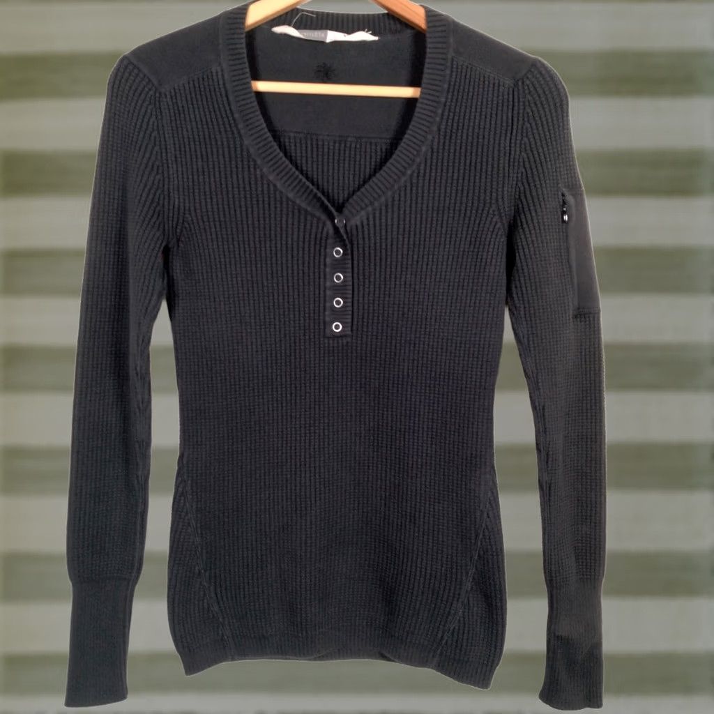 Athleta Athleta Sweater Women S Slim Thermal Knit Gray Size S / US 4 / IT 40 - 1 Thumbnail