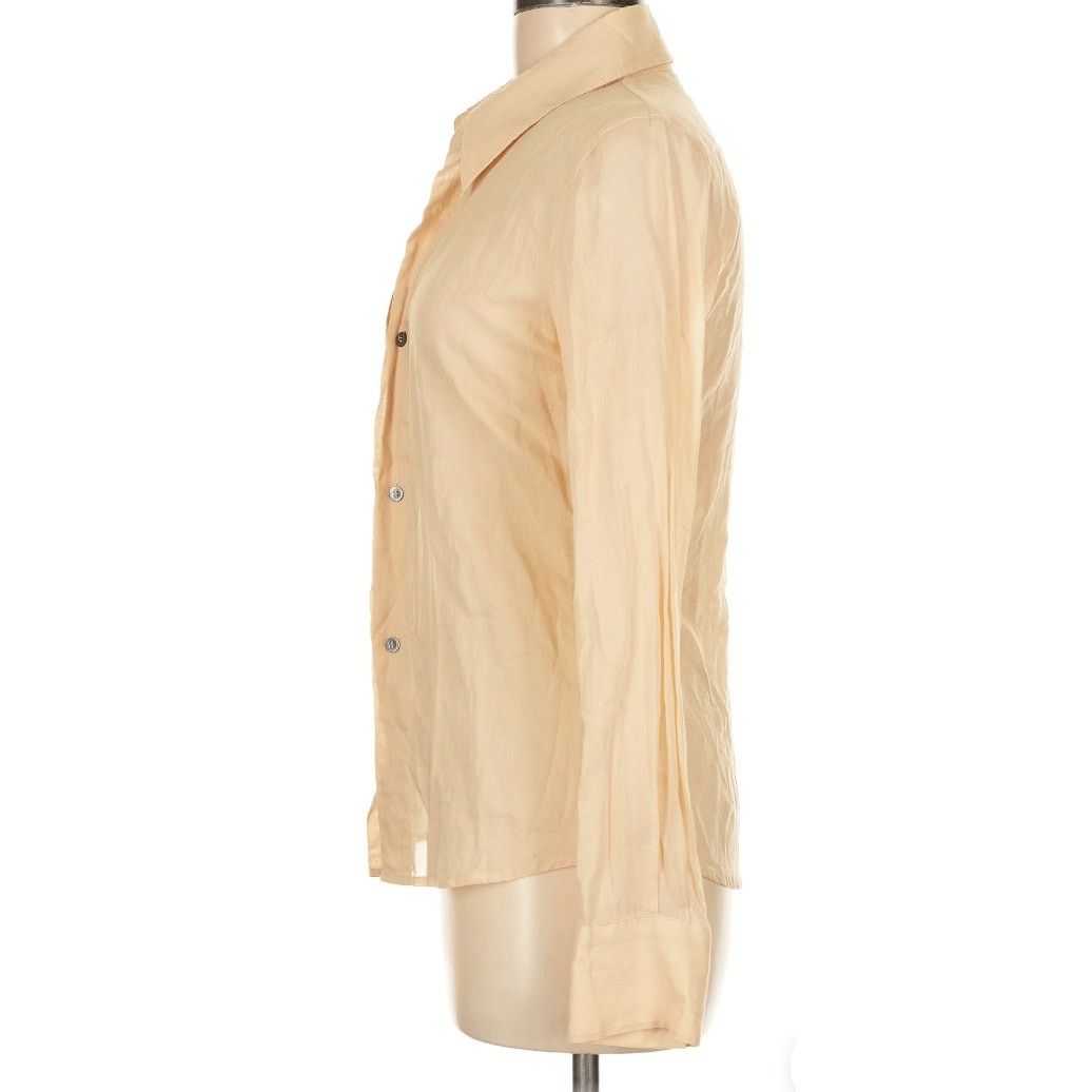 Costume National Costume National beige long-sleeve linen button-down Size S / US 4 / IT 40 - 5 Thumbnail