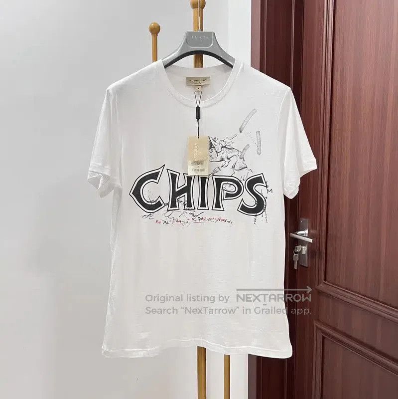 Burberry Burberry White Cotton Men's T. Size US L / EU 52-54 / 3 - 1 Thumbnail
