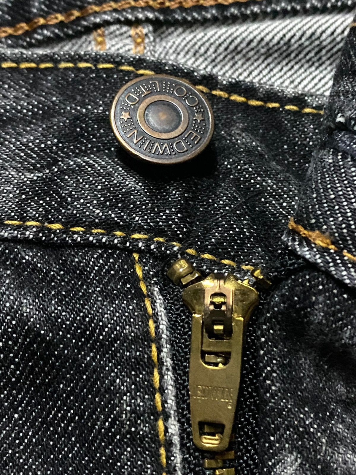 Edwin Vintage Edwin Black Jeans Japan 404 Loose Size US 33 - 7 Thumbnail