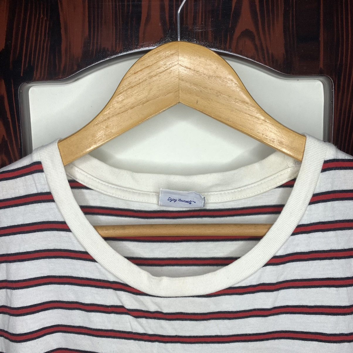 Stussy × Vintage Y2k Vintage Stussy Striped Tee Size US L / EU 52-54 / 3 - 9 Thumbnail