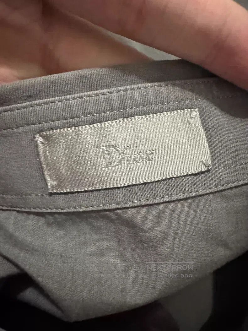 Dior Dior Size 40 Foggy Grey Cotton Poplin Little Bee Shirt i Size US XL / EU 56 / 4 - 7 Thumbnail