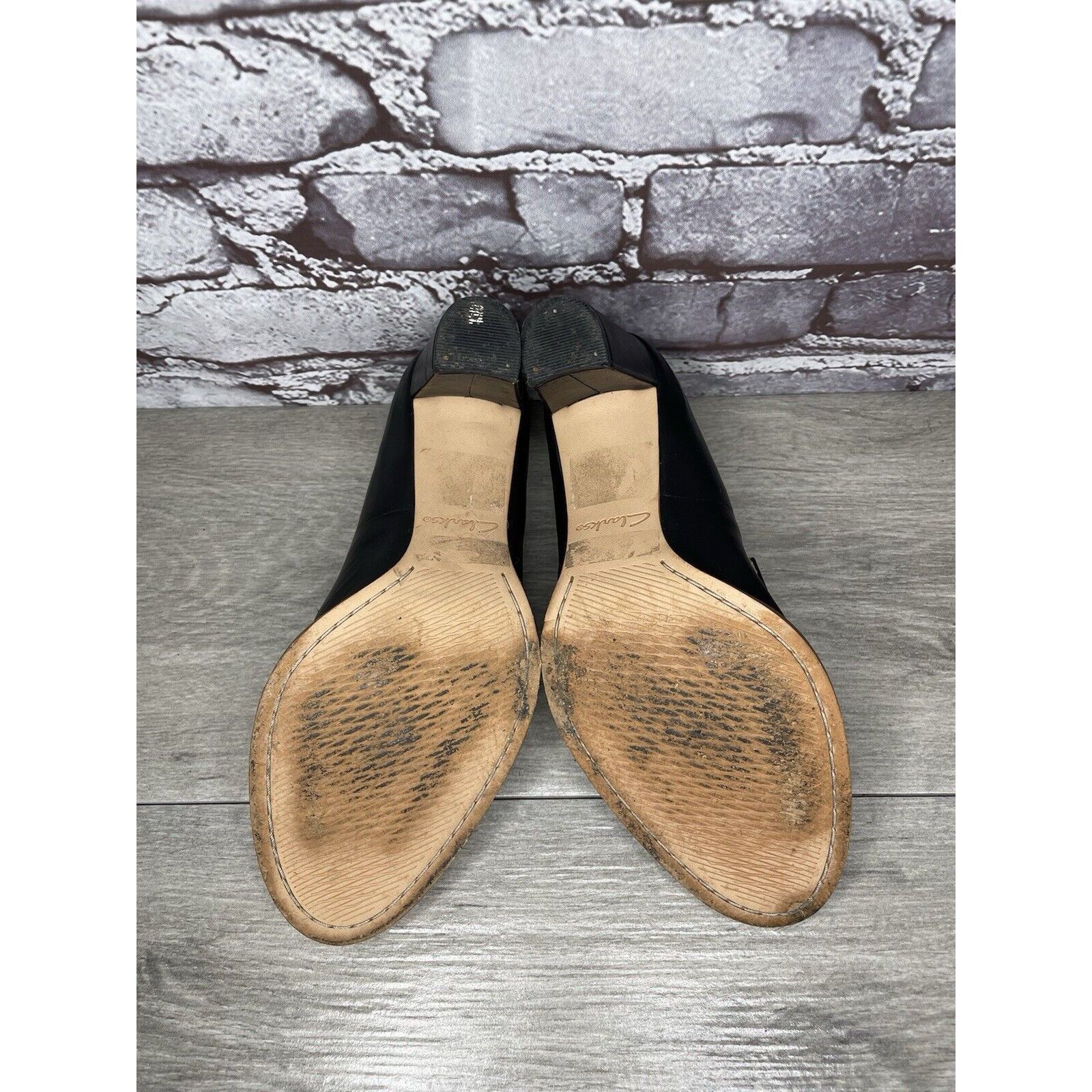 Clarks Clarks Plus Cushion Black Leather Almond High Heeled Shoes W Size US 7.5 / IT 37.5 - 13 Thumbnail