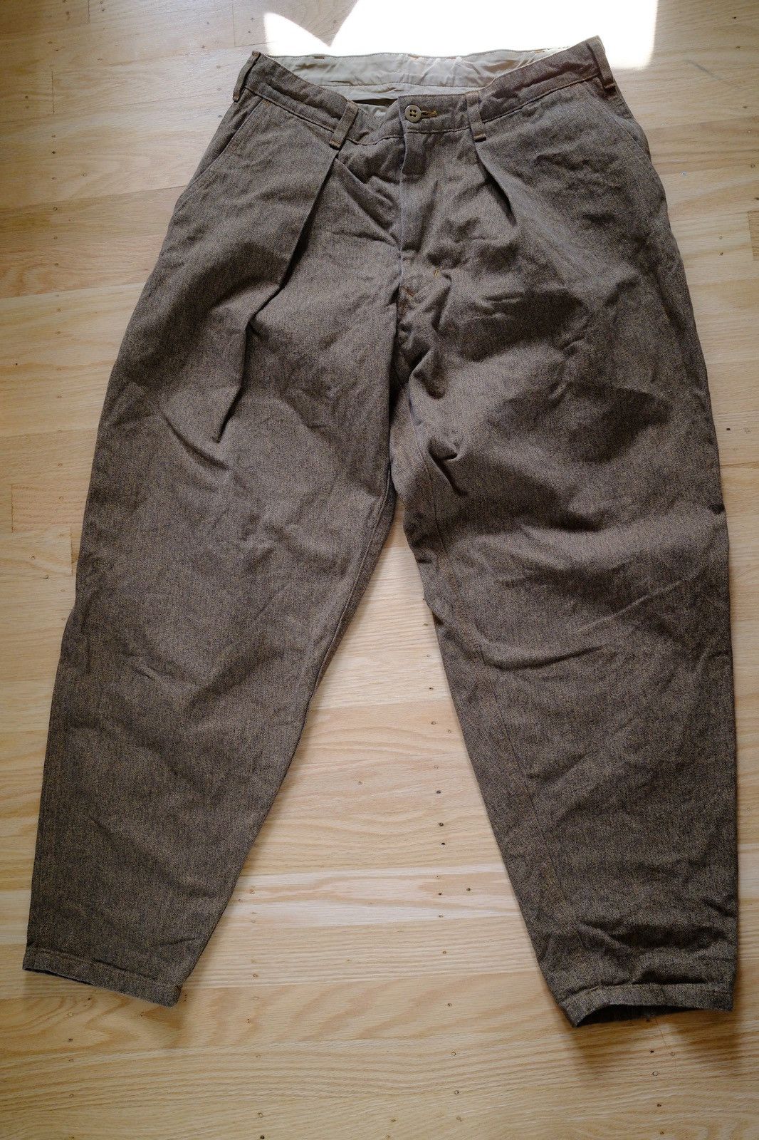 image of Monitaly Riding Pants Hunting Brown & Black Mix Canvas, Men's (Size 32)