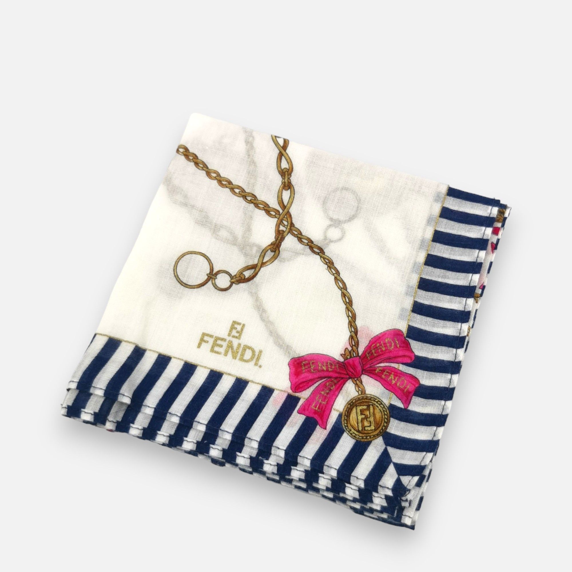Japanese Brand Vintage Fendi Handkerchief Pocket Square Bandana Size ONE SIZE - 3 Thumbnail