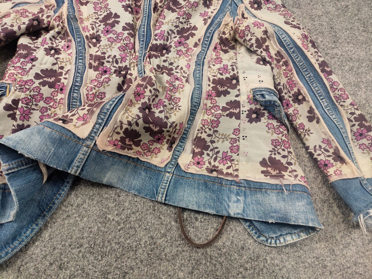 Dsquared2 Design Denim Patchwork Flower string Blazer Jacket