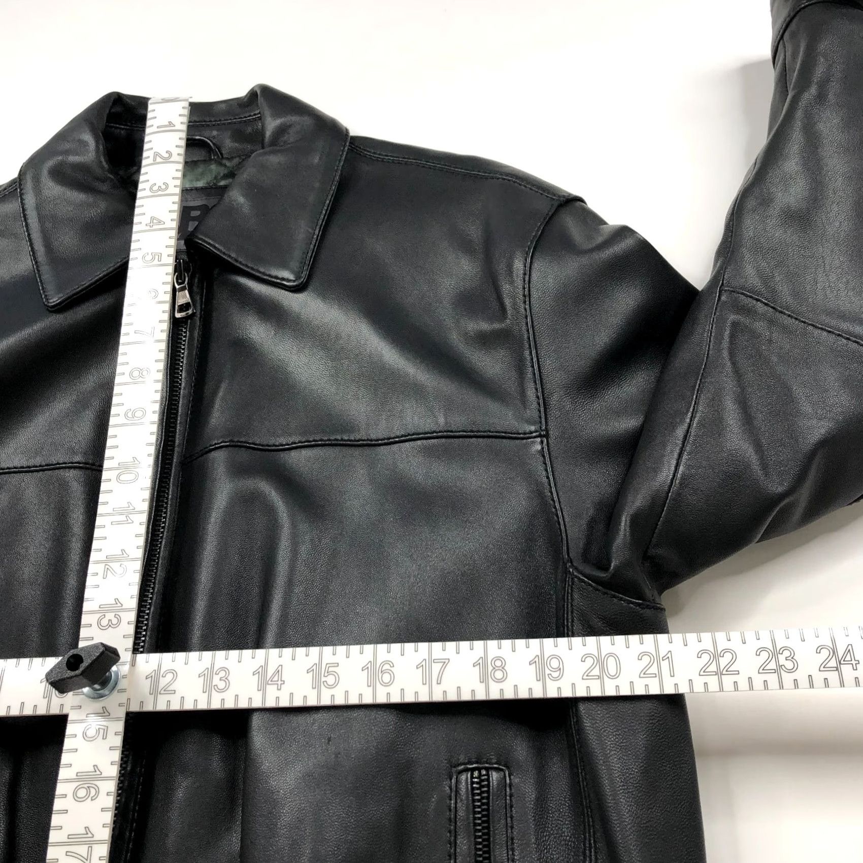 Andrew Marc Andrew Marc New York MED Leather Mens Jacket Black Zip Collared Bomber Vintage VTG 100% Leather Mid-Length Size US M / EU 48-50 / 2 - 7 Thumbnail