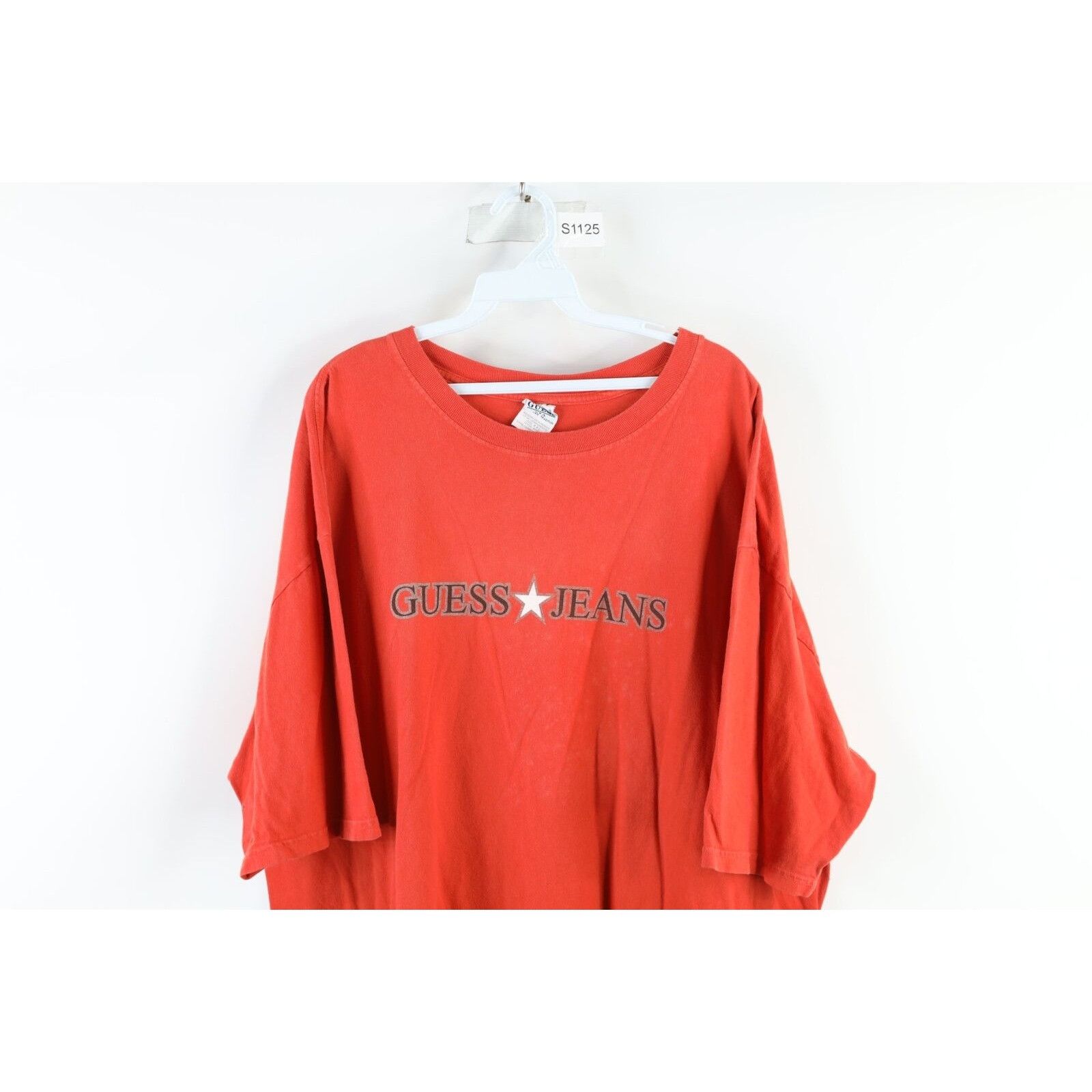 Guess Vintage 90s Guess Center Logo Short Sleeve T-Shirt Size US XXL / EU 58 / 5 - 2 Thumbnail
