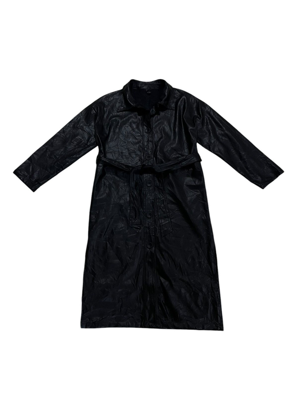 Beauty Beast × Vintage 🇯🇵 JAPANESE BRAND JIEAN LEATHER LONG WRAP COAT/JACKET Size US L / EU 52-54 / 3 - 1 Thumbnail